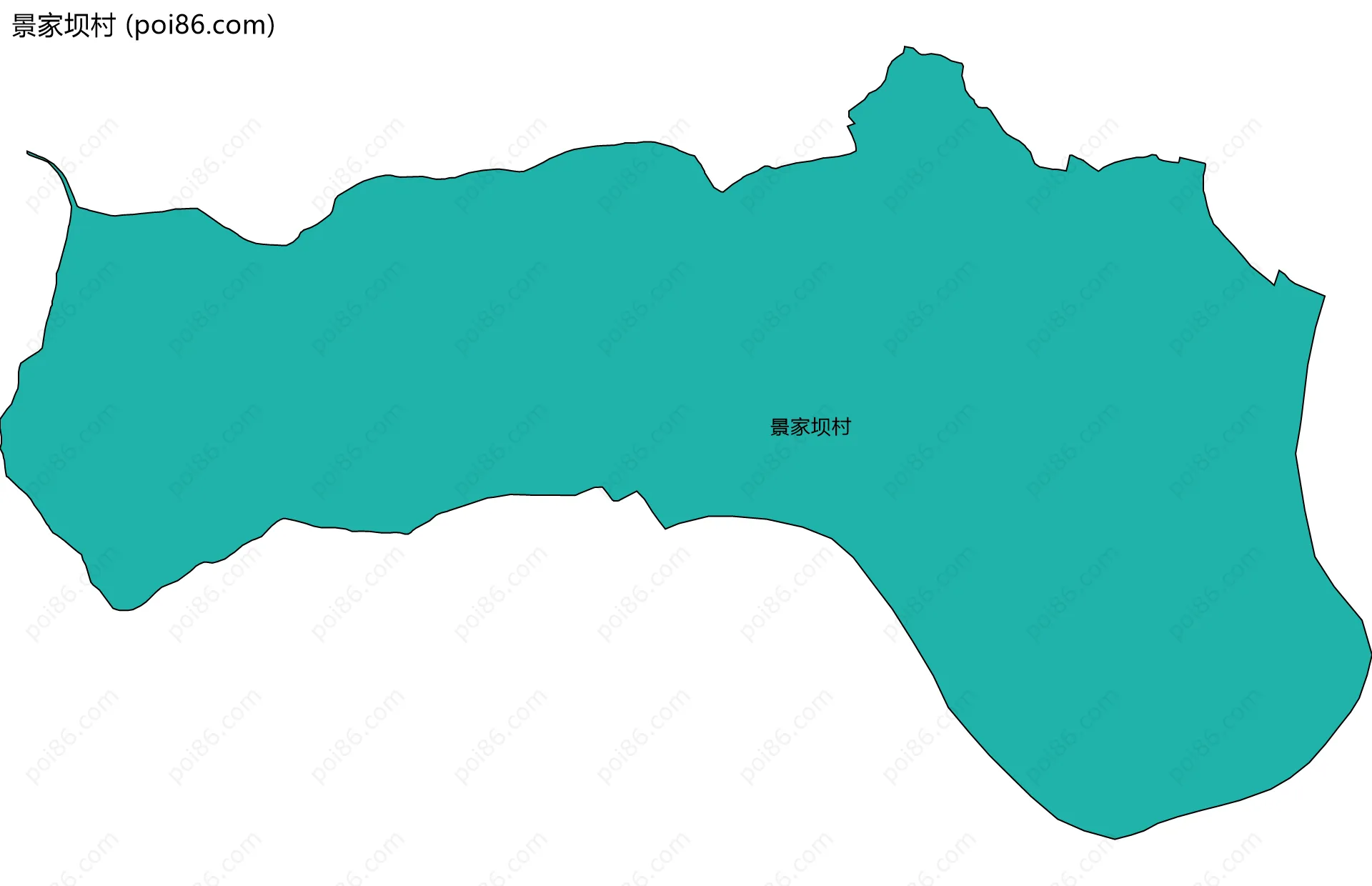 景家坝村边界地图