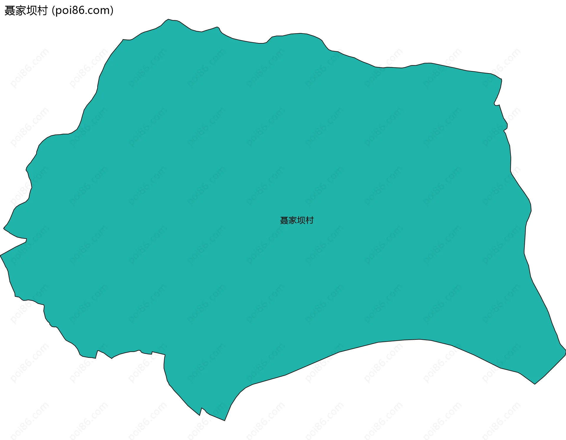 聂家坝村边界地图