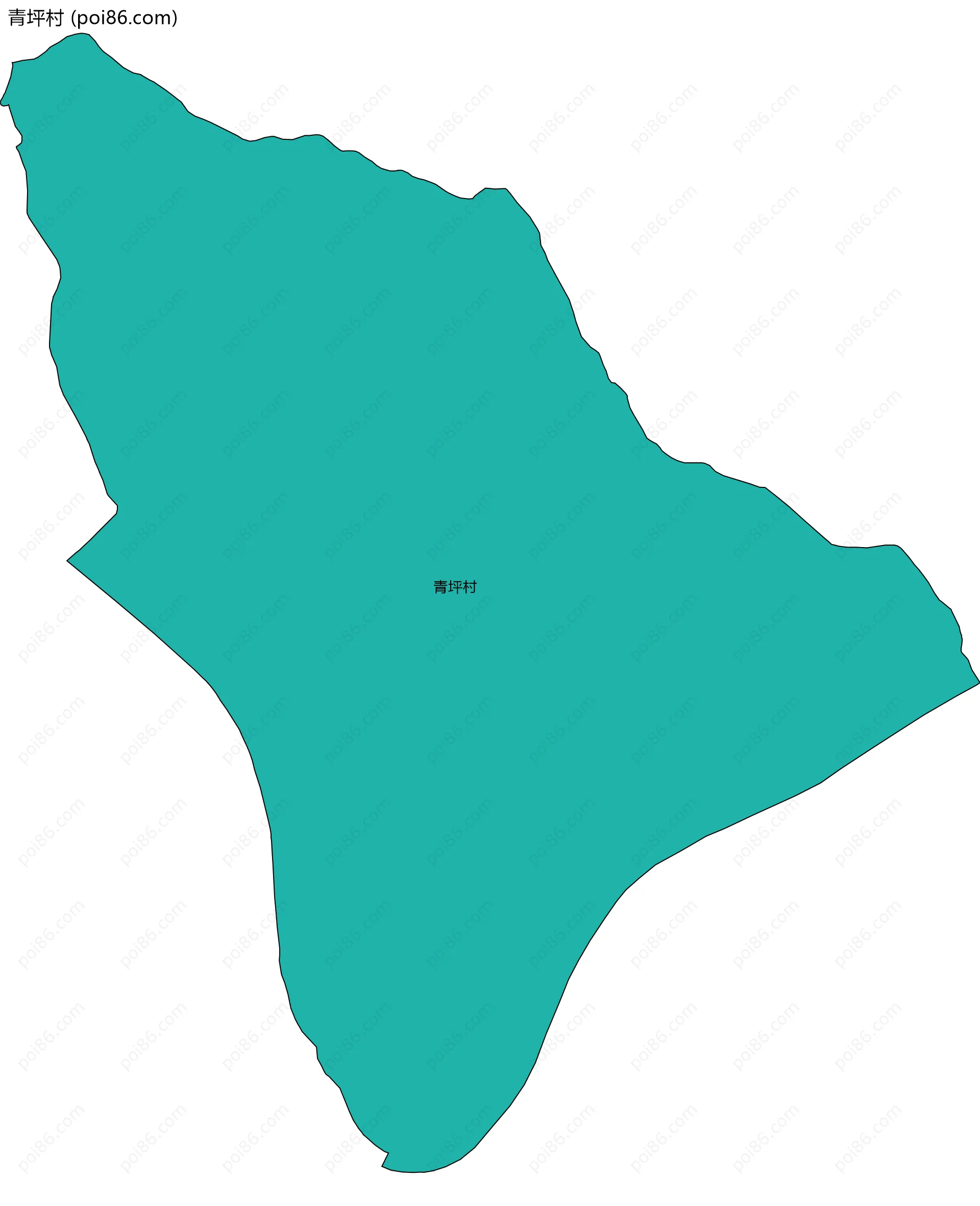 青坪村边界地图