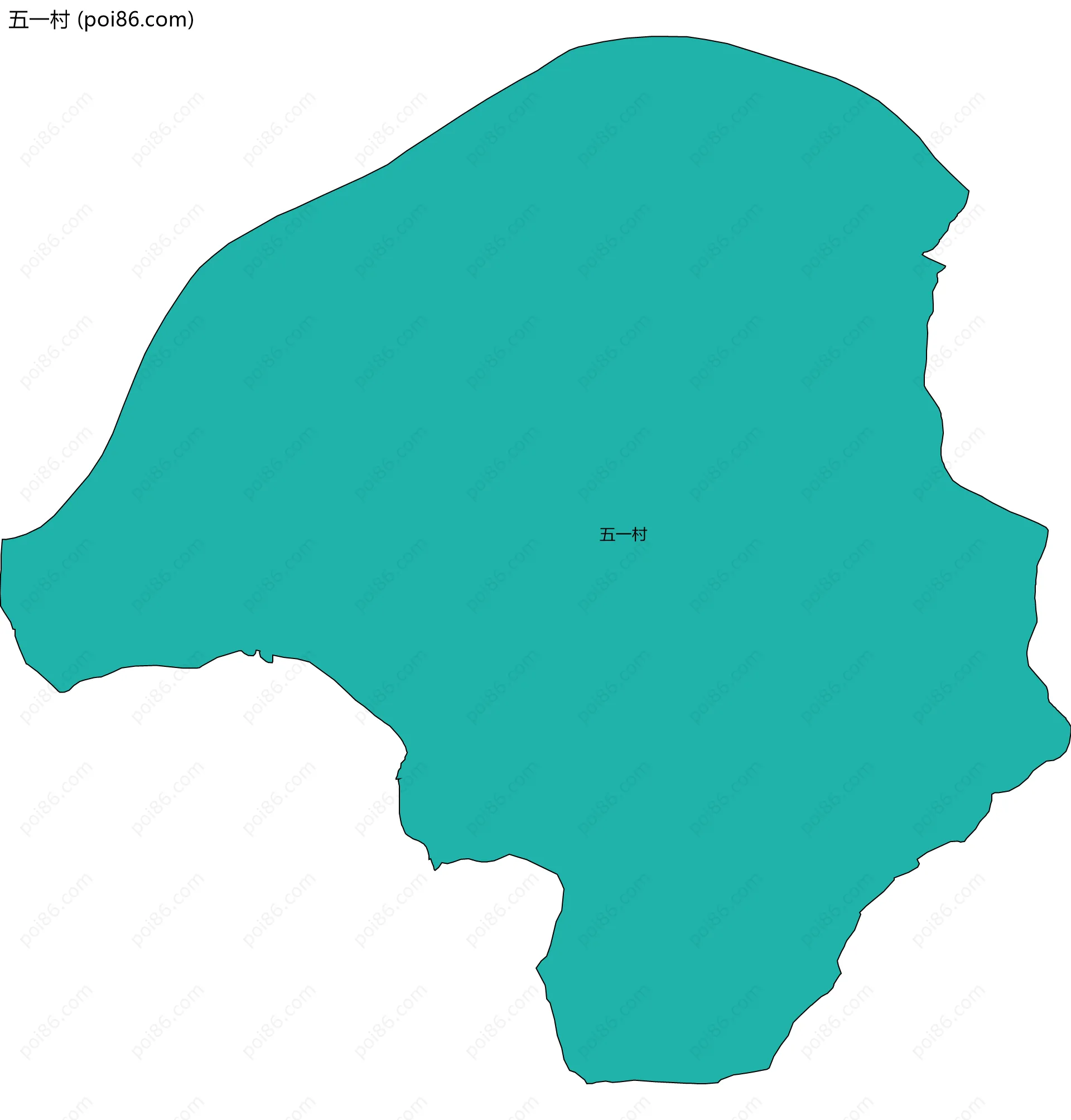 五一村边界地图