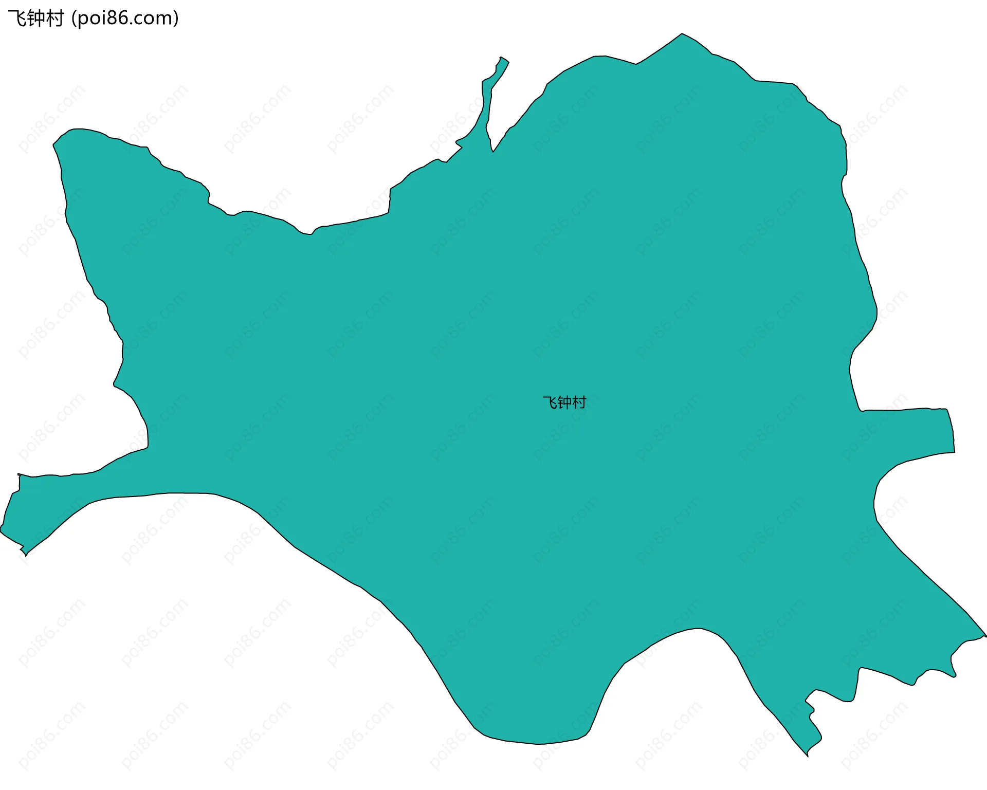 飞钟村边界地图