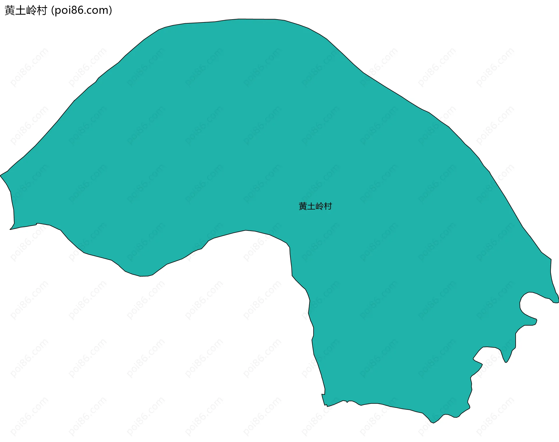 黄土岭村边界地图