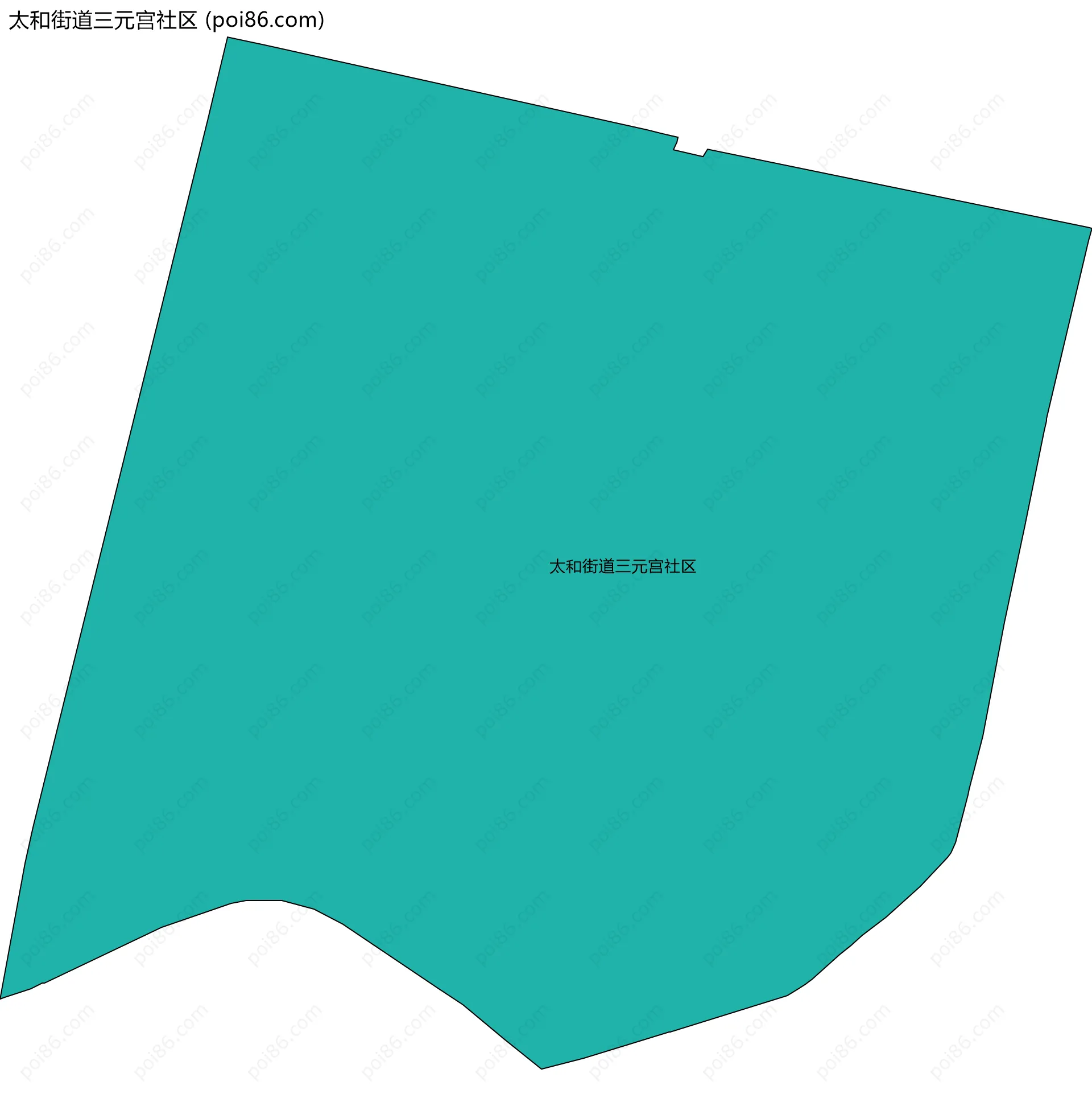 太和街道三元宫社区边界地图