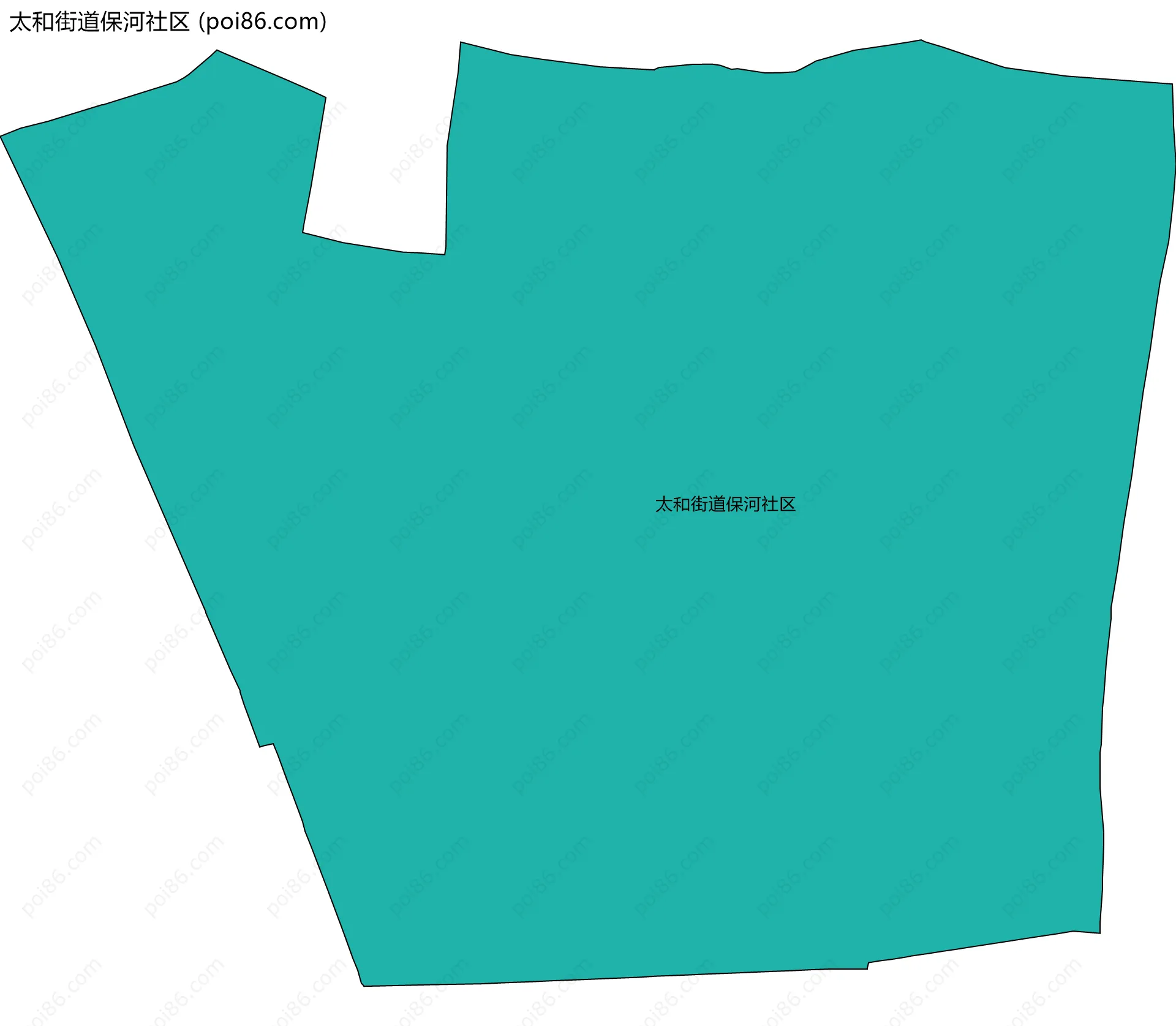 太和街道保河社区边界地图