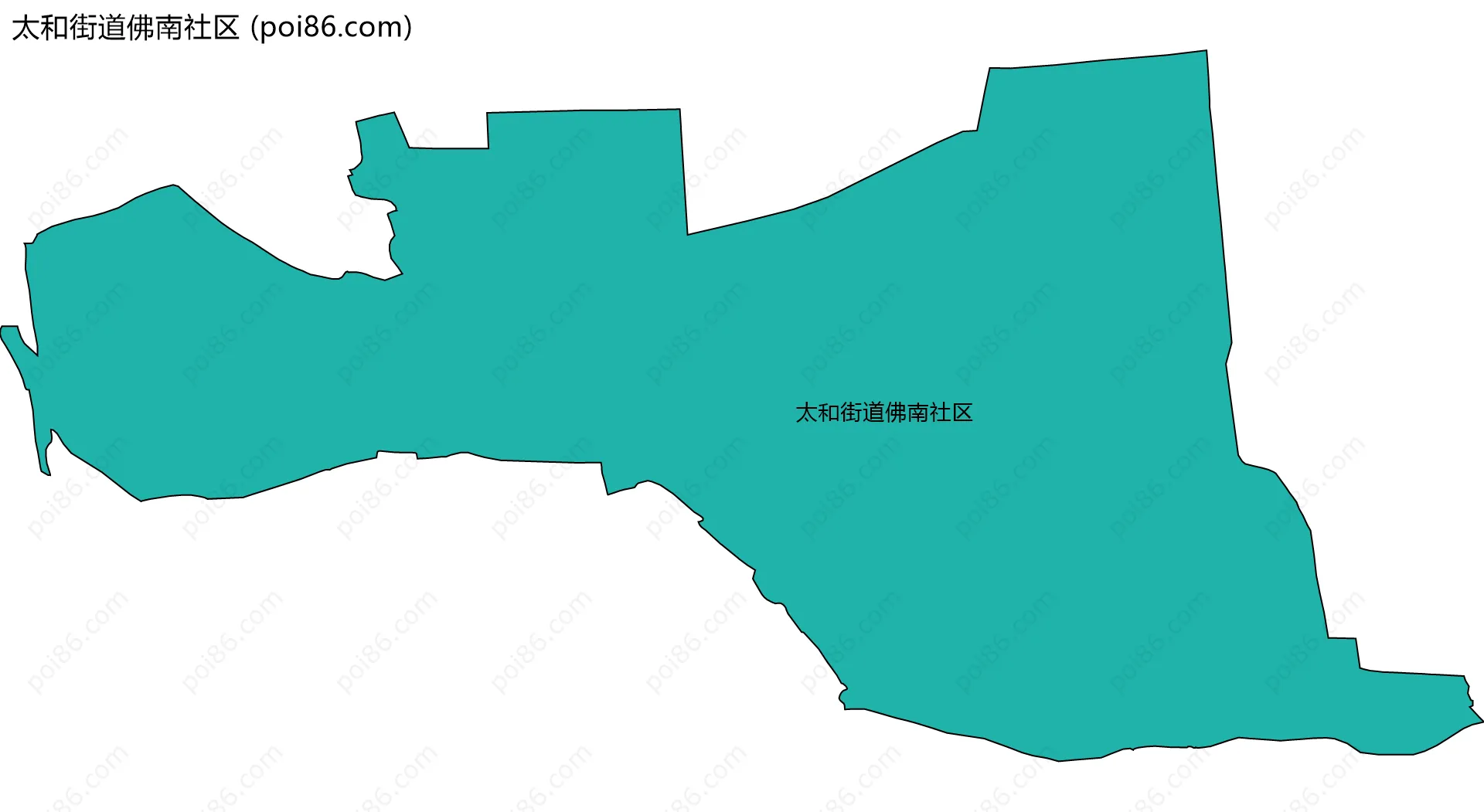 太和街道佛南社区边界地图