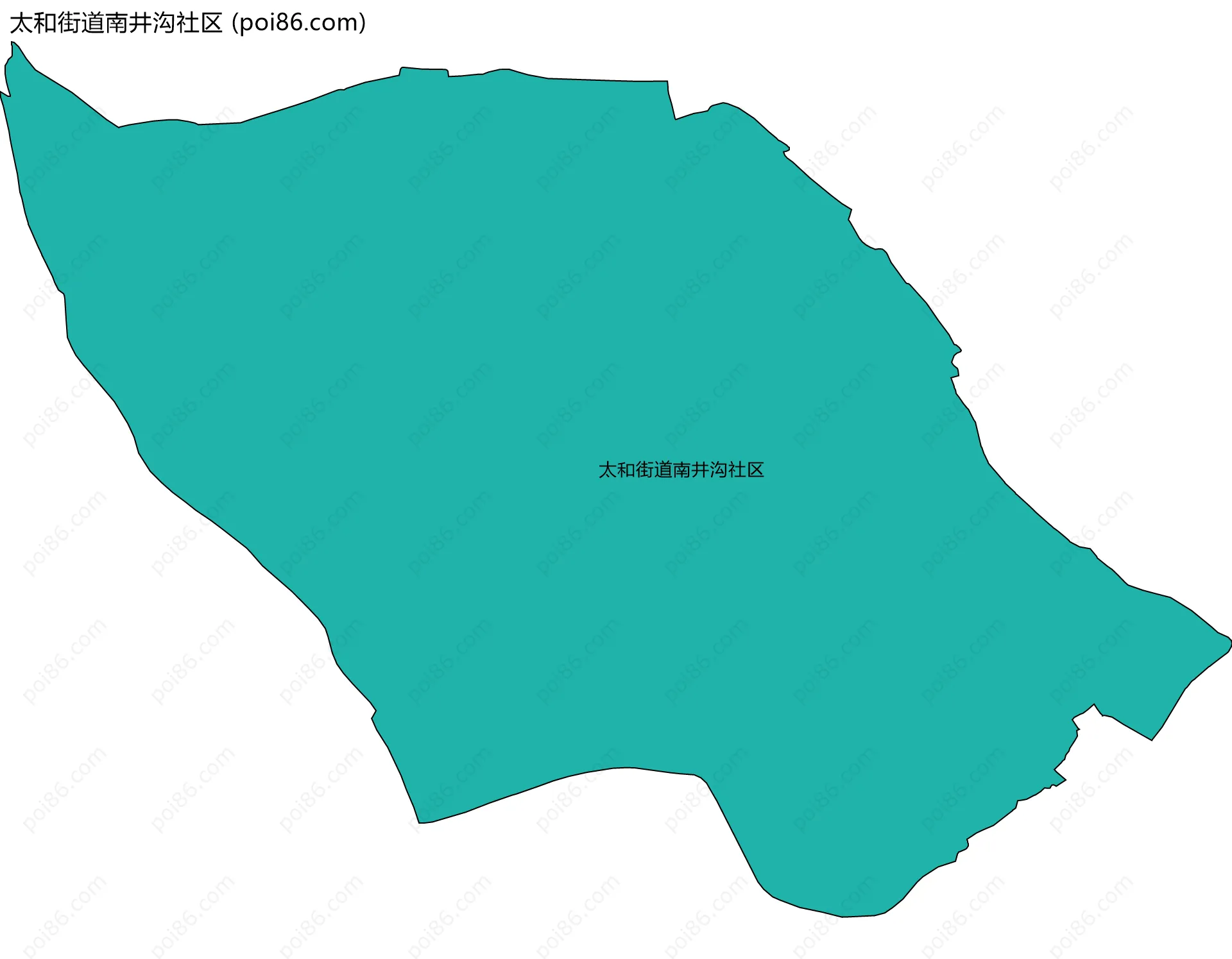 太和街道南井沟社区边界地图
