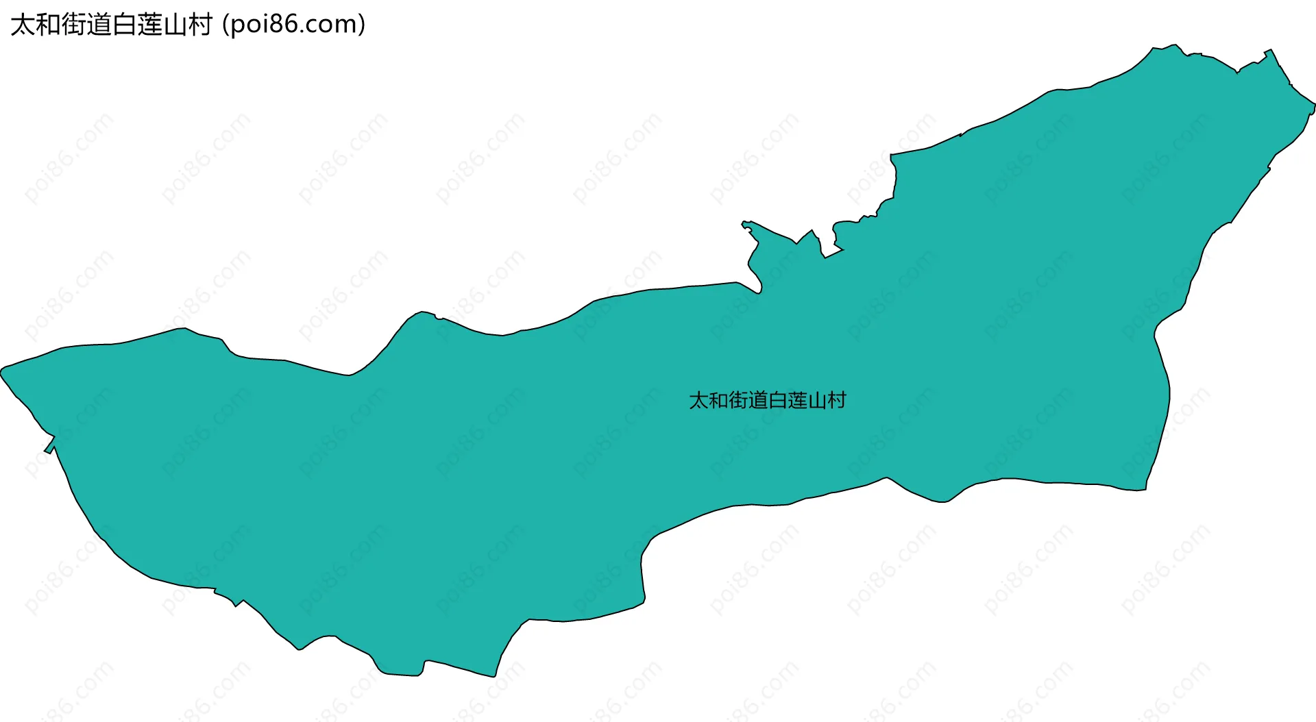 太和街道白莲山村边界地图
