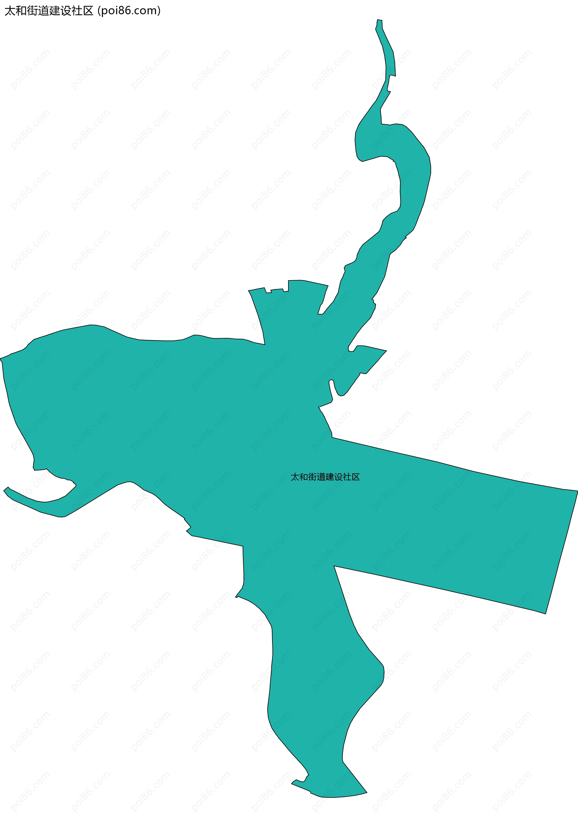 太和街道建设社区边界地图