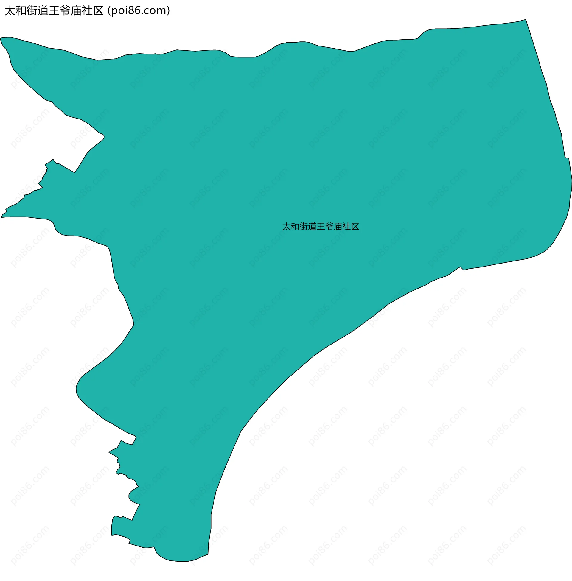 太和街道王爷庙社区边界地图