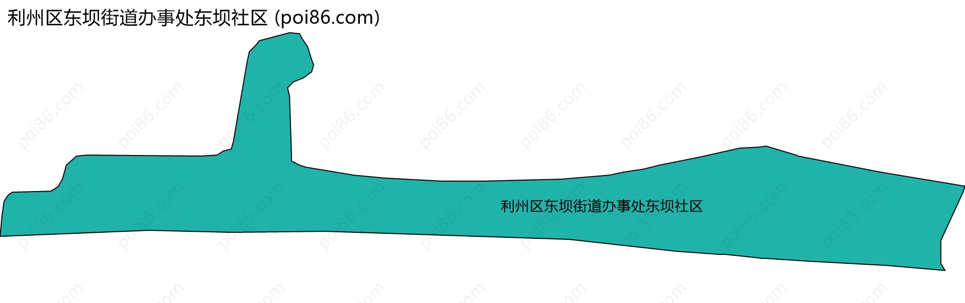 利州区东坝街道办事处东坝社区边界地图