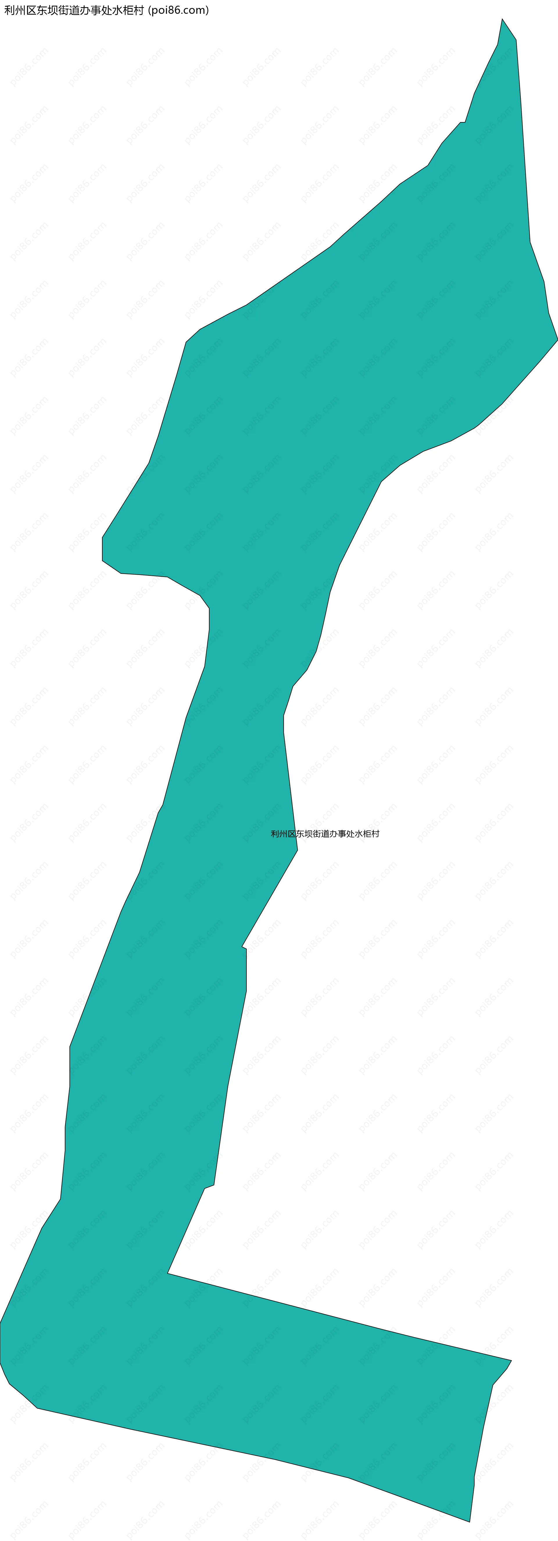 利州区东坝街道办事处水柜村边界地图