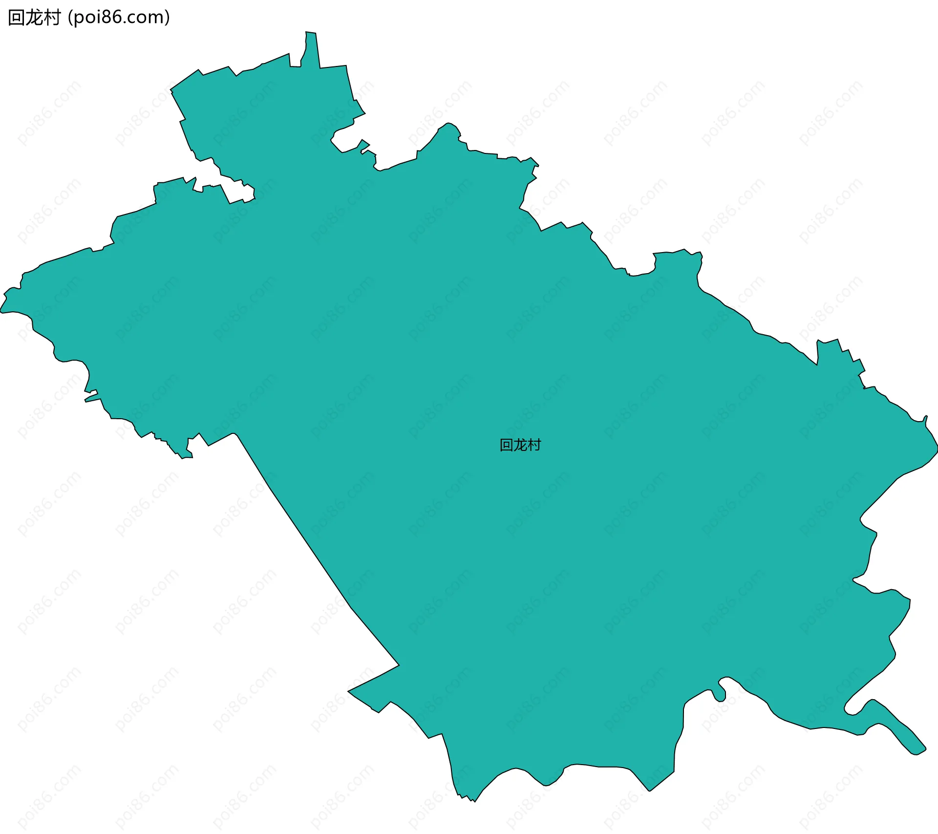 回龙村边界地图
