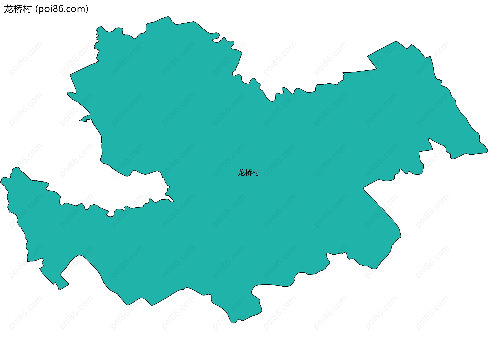 龙桥村边界地图