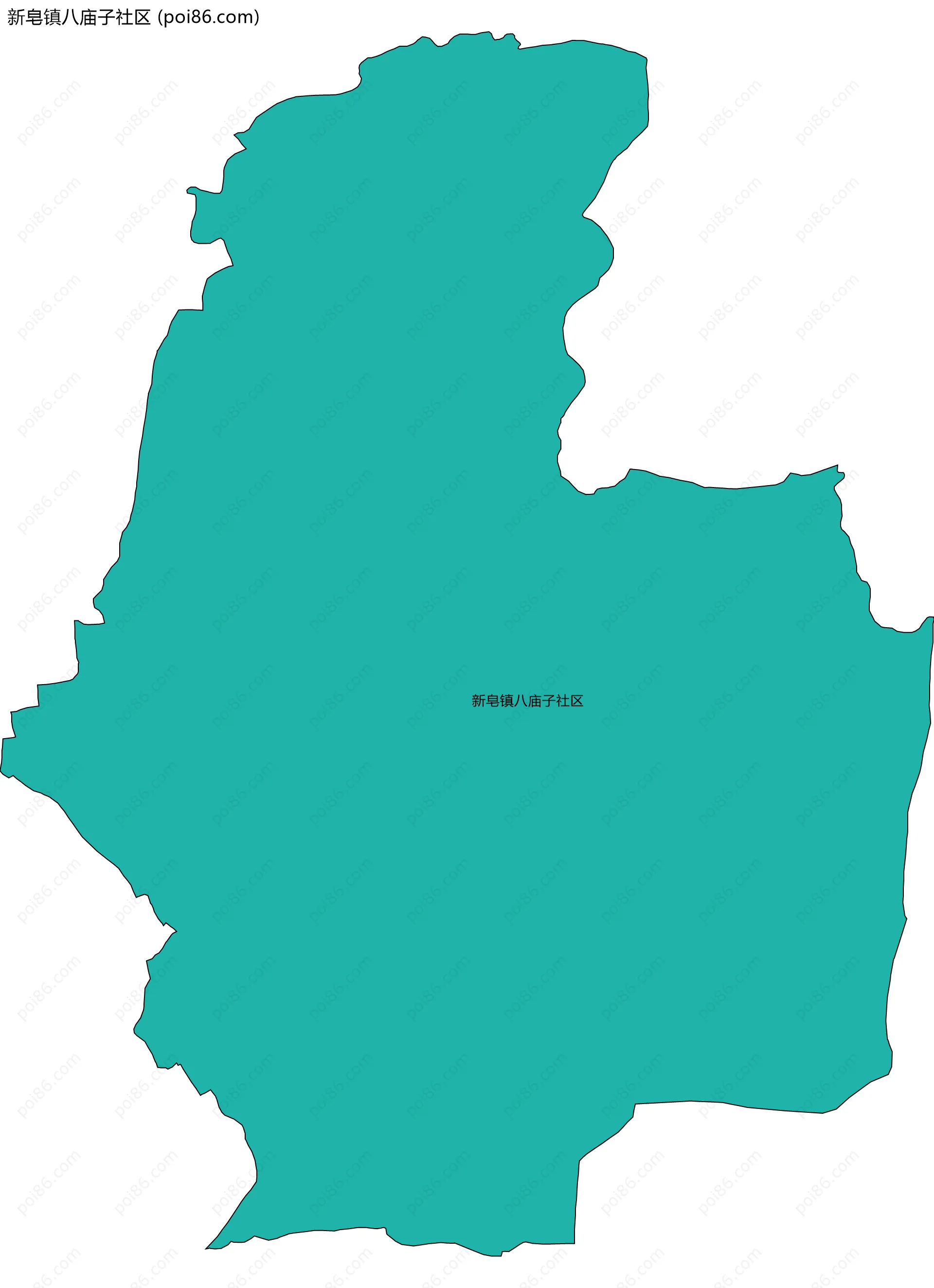 新皂镇八庙子社区边界地图