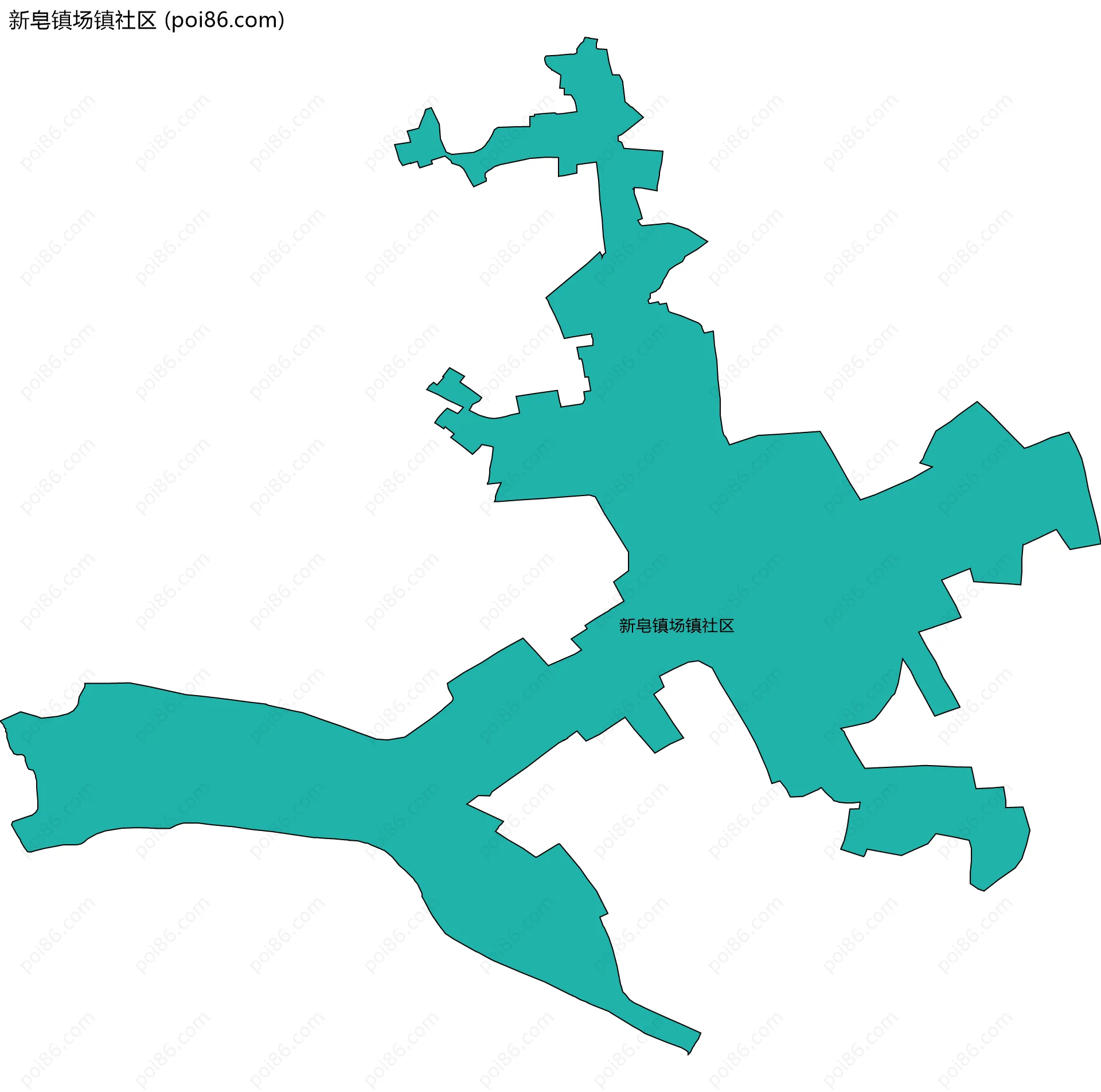 新皂镇场镇社区边界地图