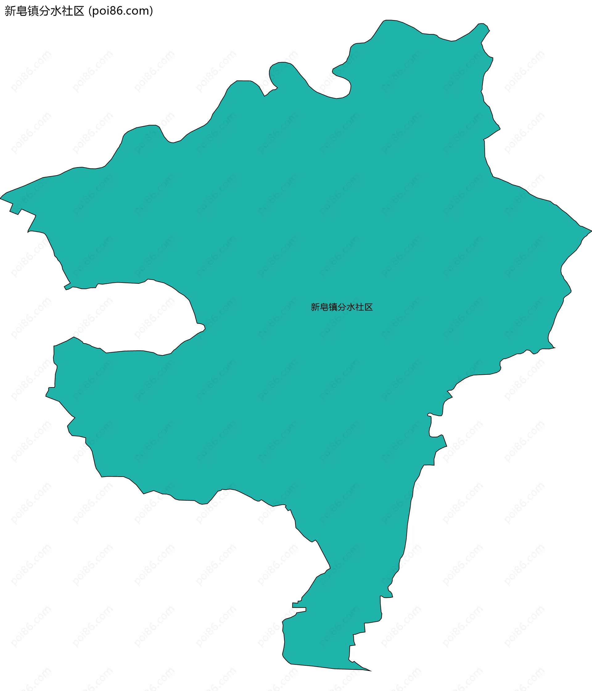 新皂镇分水社区边界地图