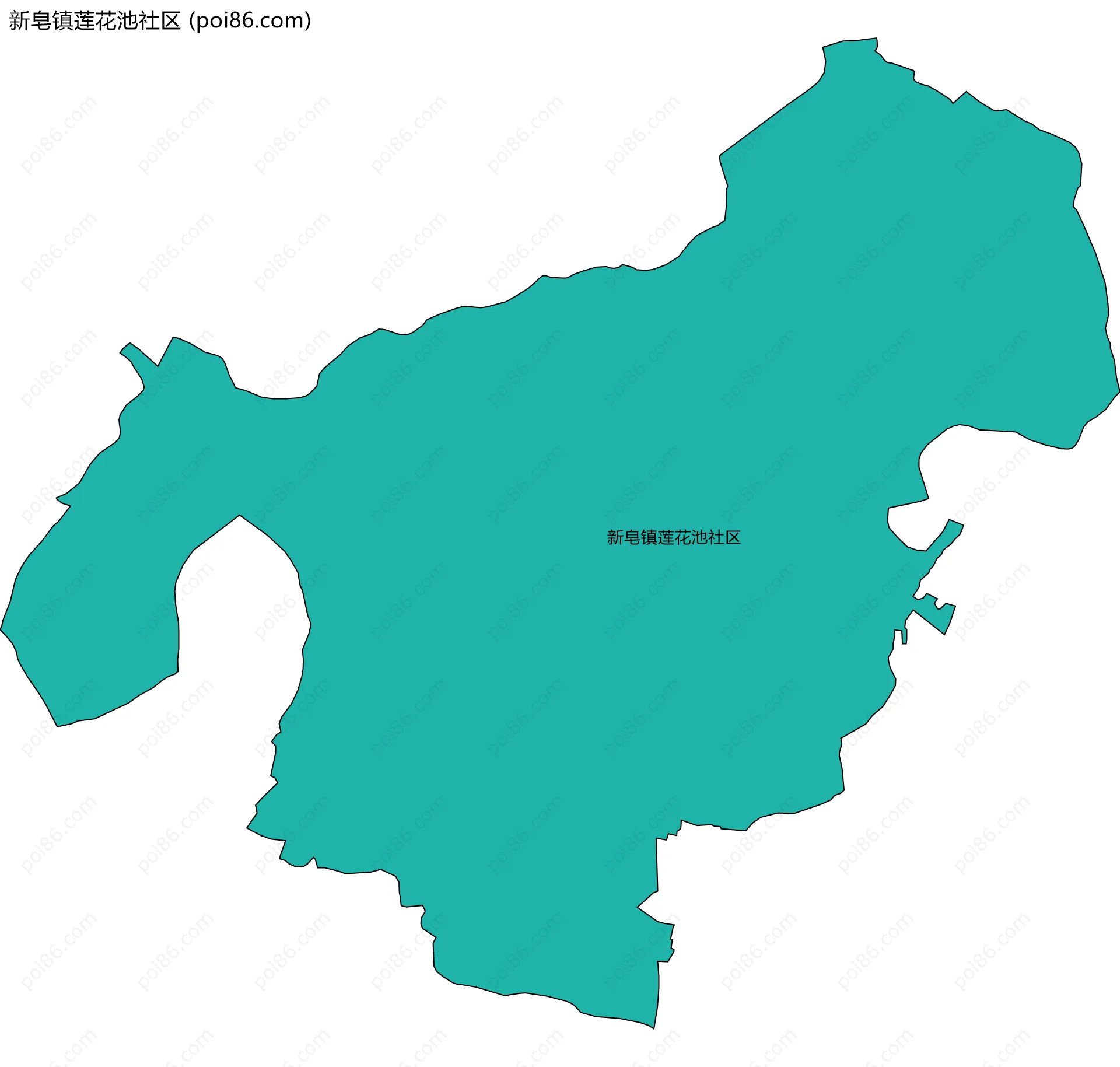 新皂镇莲花池社区边界地图