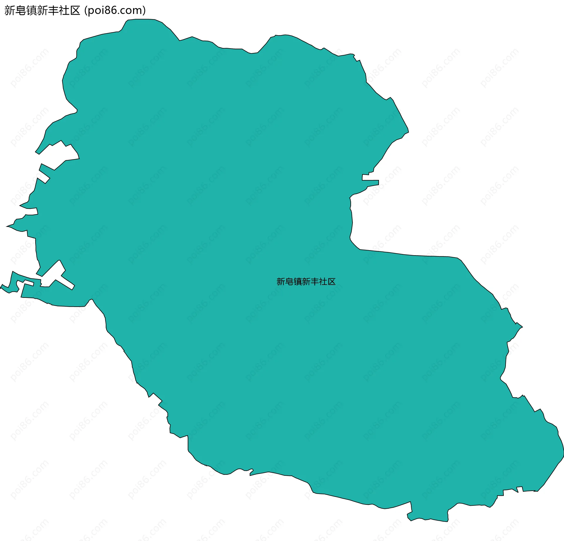 新皂镇新丰社区边界地图