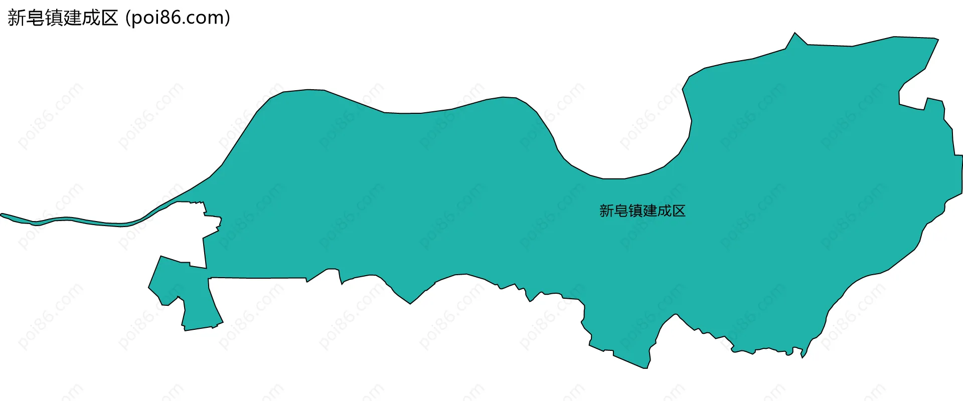 新皂镇建成区边界地图