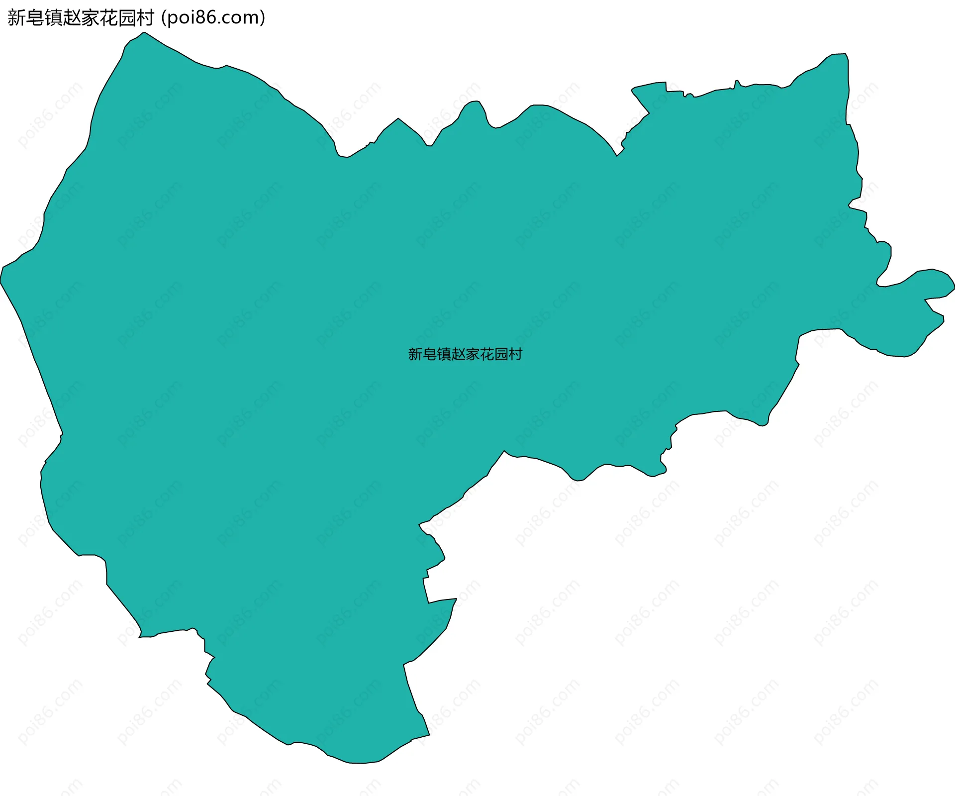 新皂镇赵家花园村边界地图