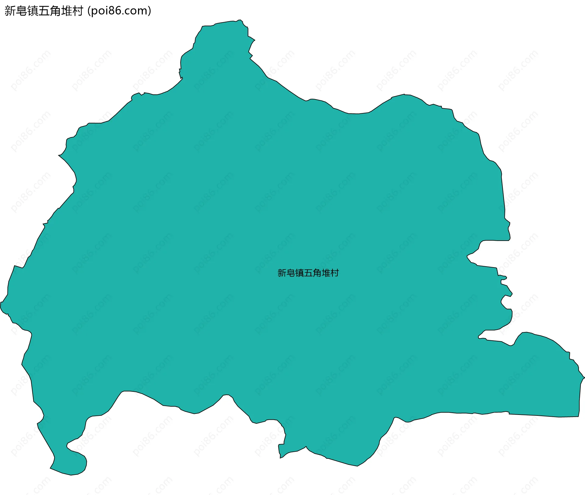 新皂镇五角堆村边界地图