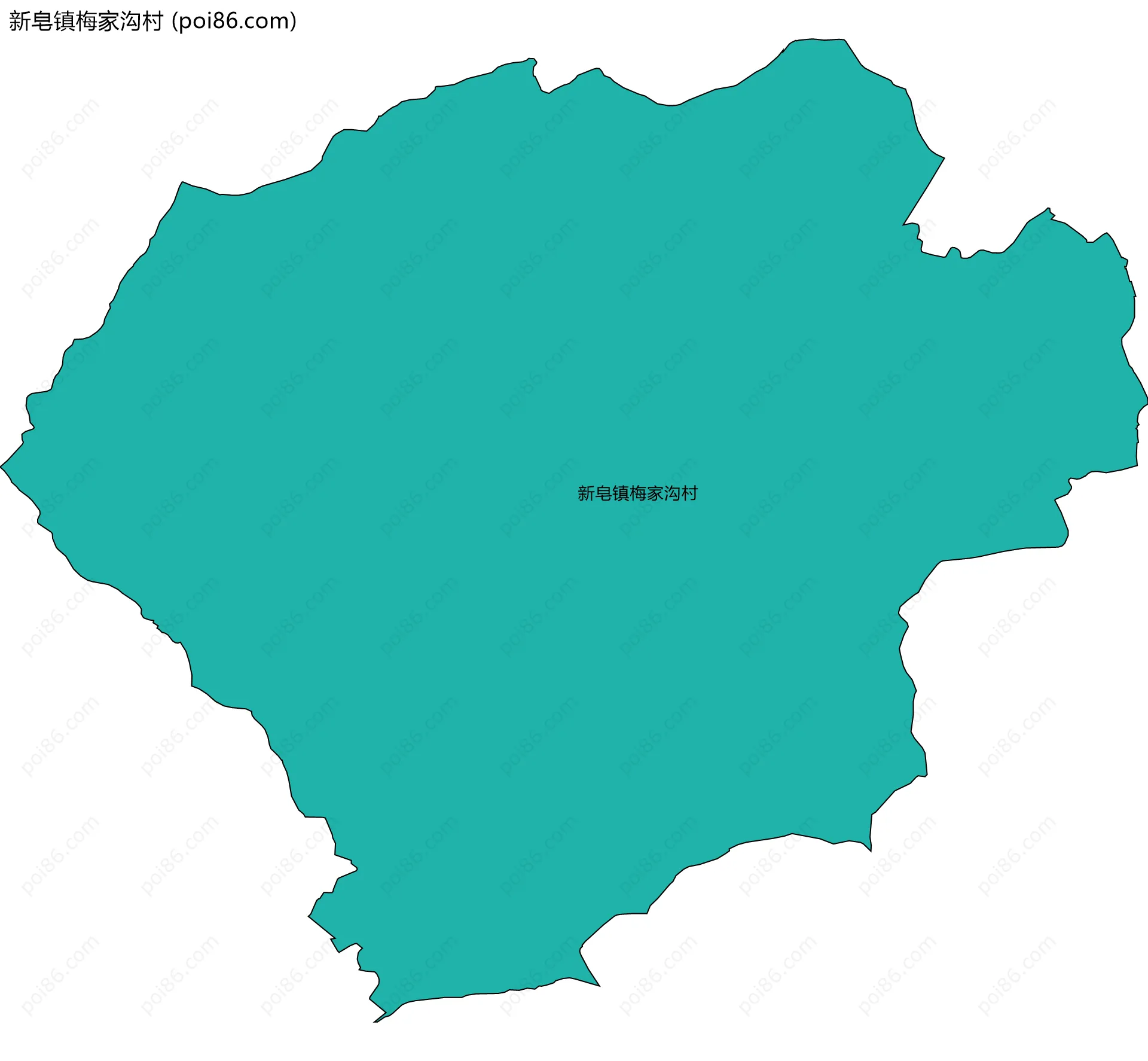 新皂镇梅家沟村边界地图