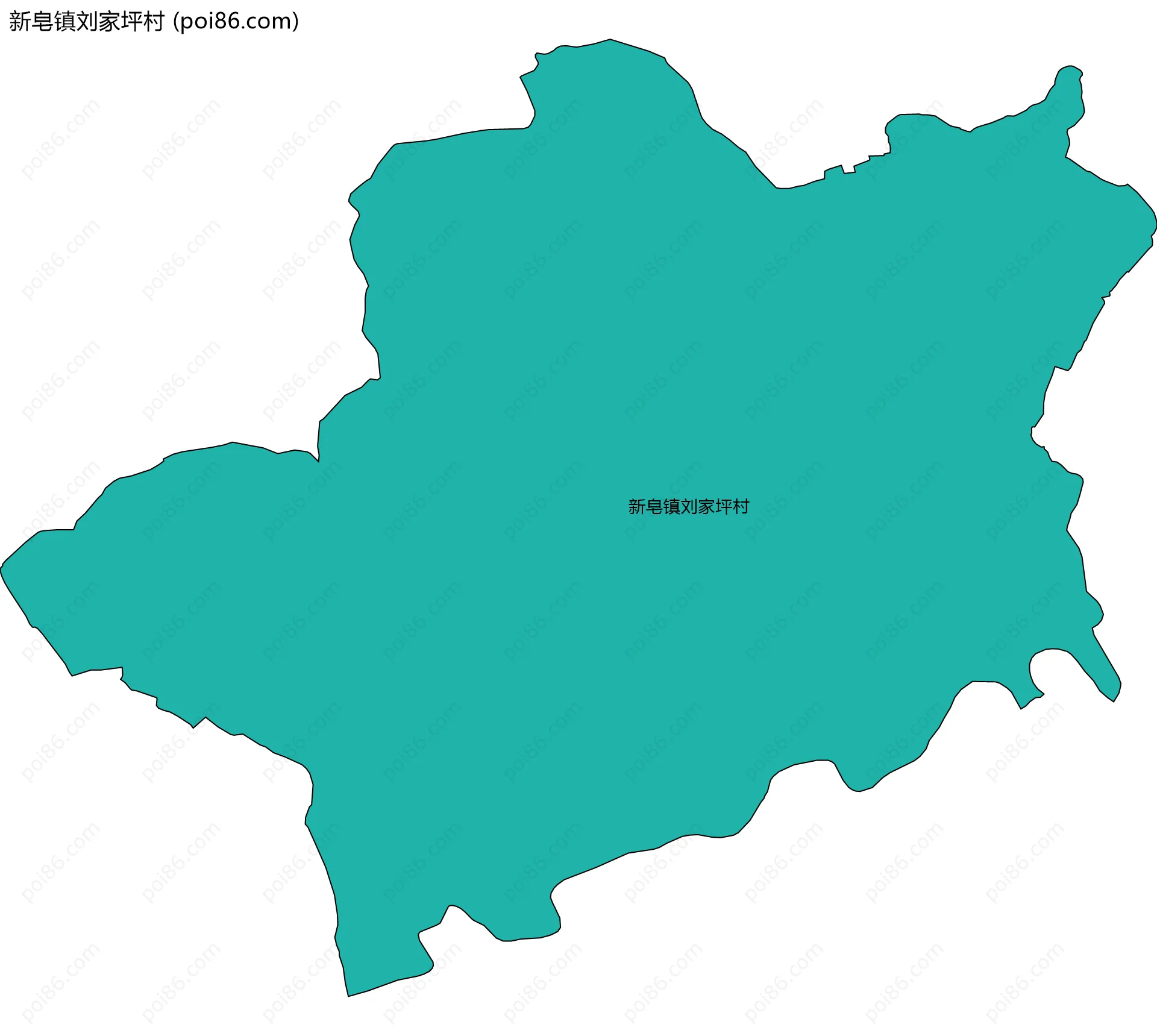 新皂镇刘家坪村边界地图