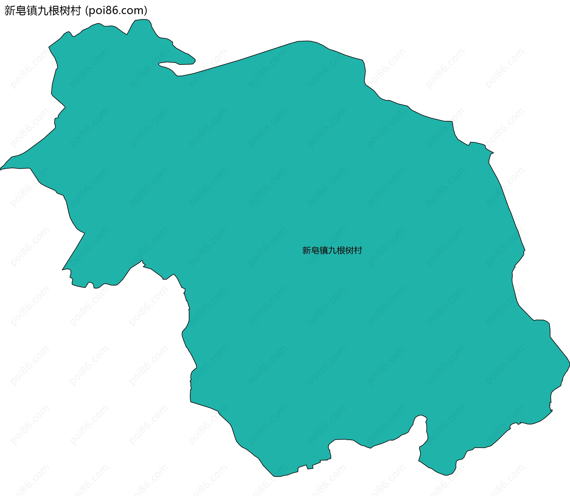 新皂镇九根树村边界地图