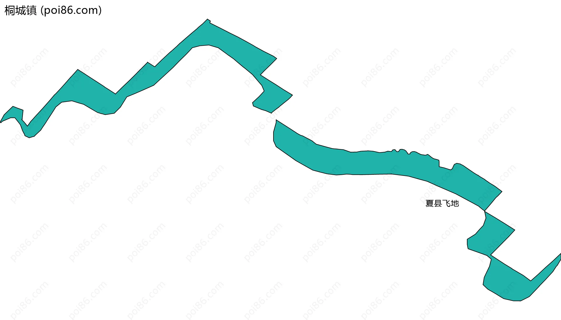桐城镇边界地图(五级行政区划)