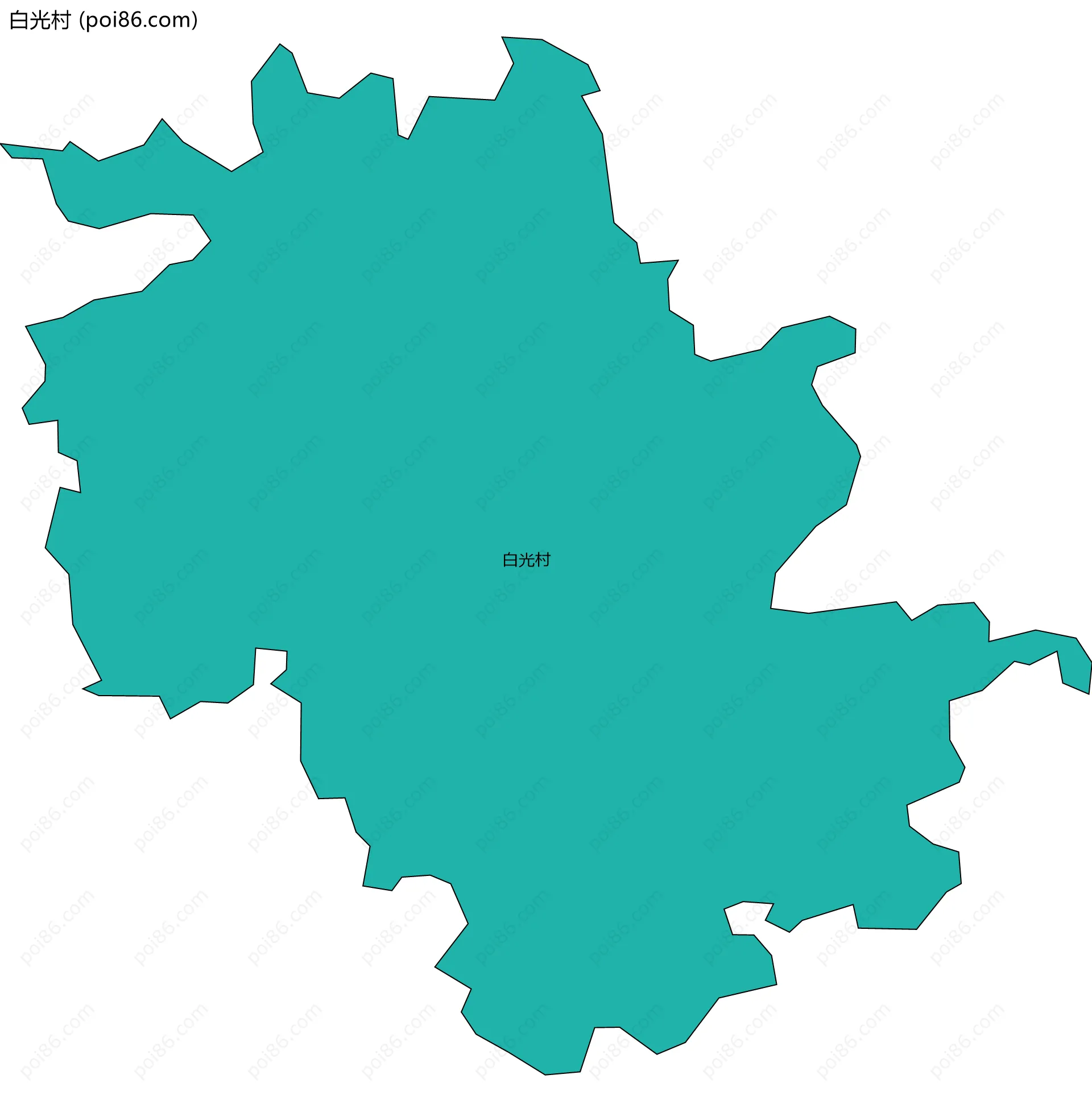 白光村边界地图