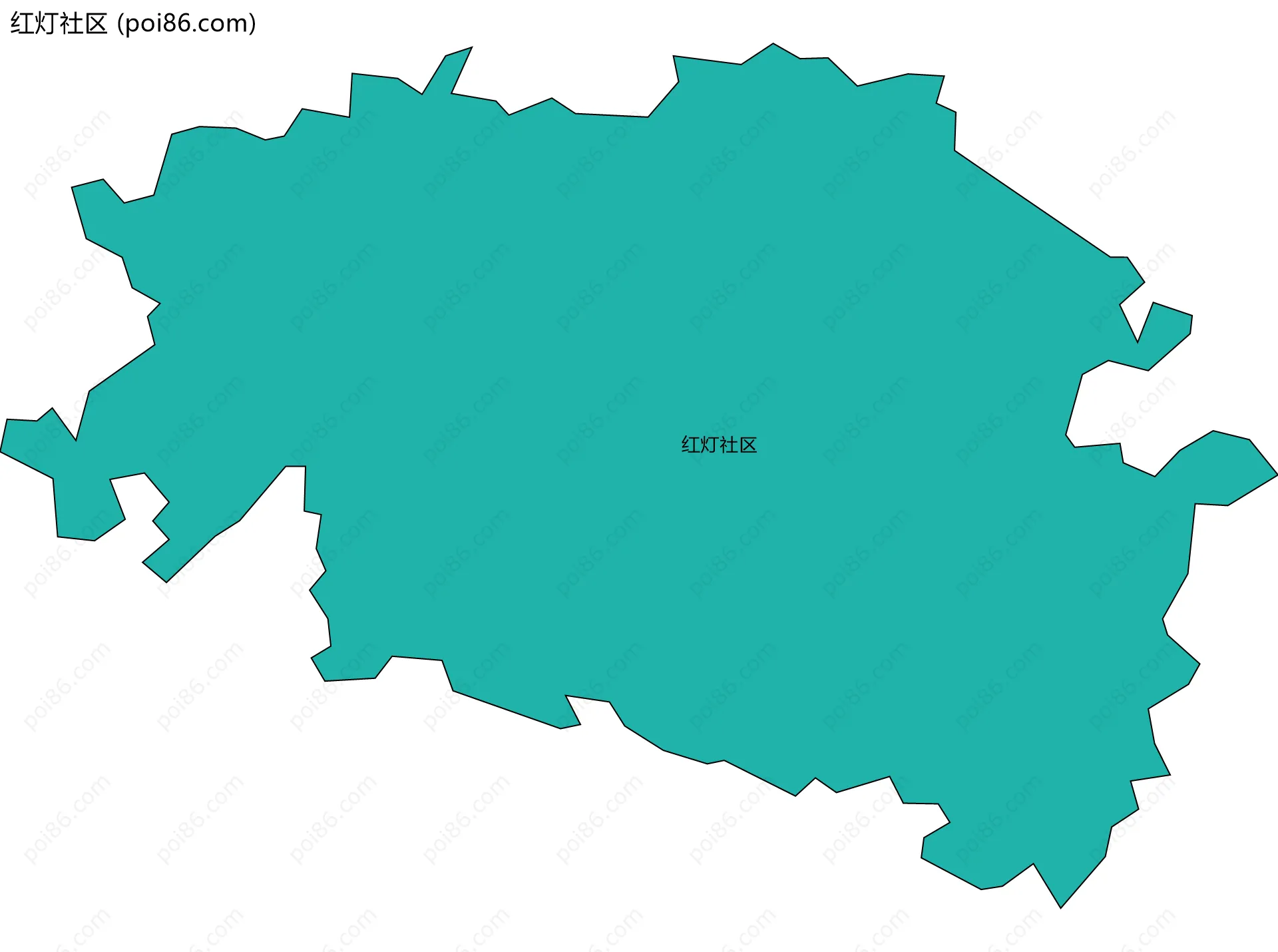 红灯社区边界地图