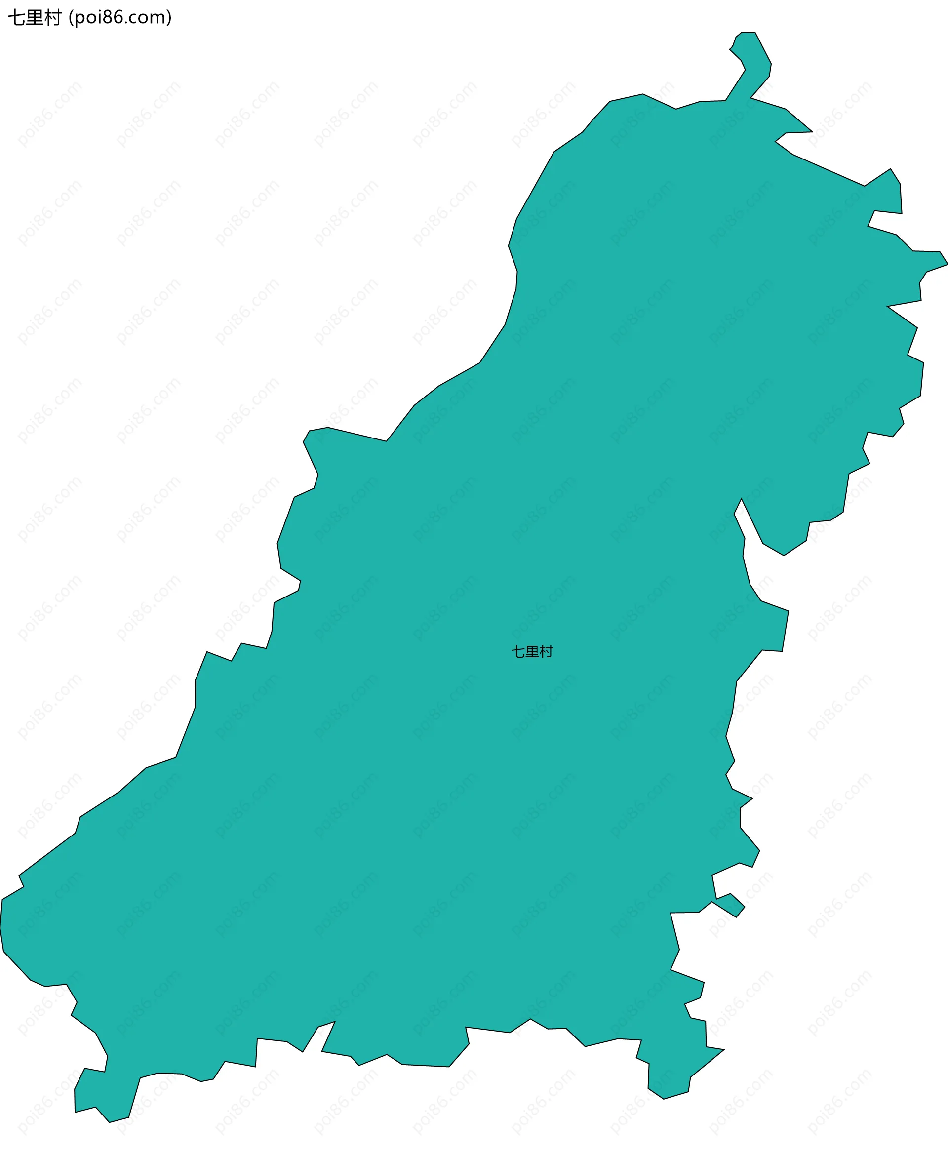 七里村边界地图