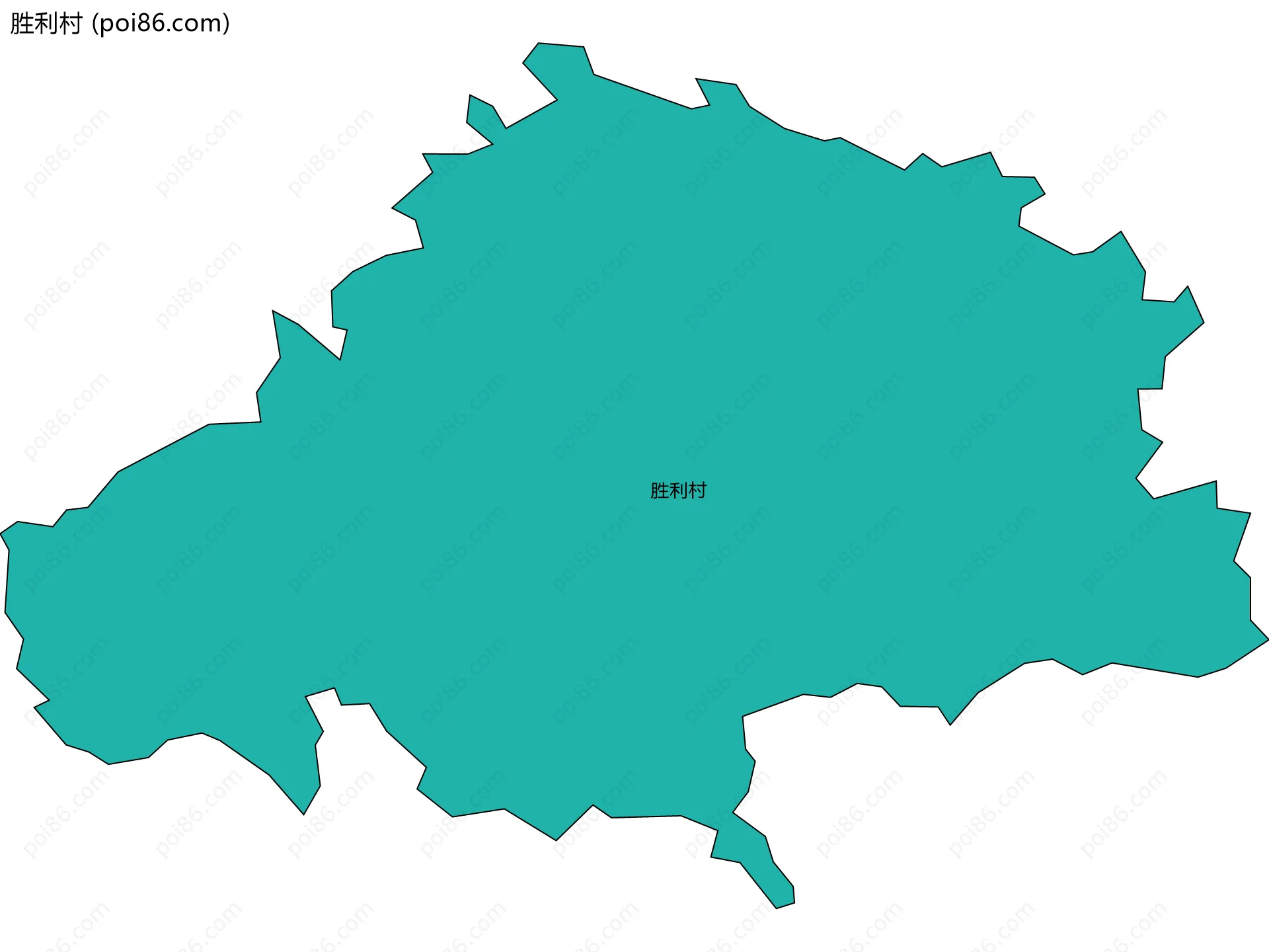 胜利村边界地图