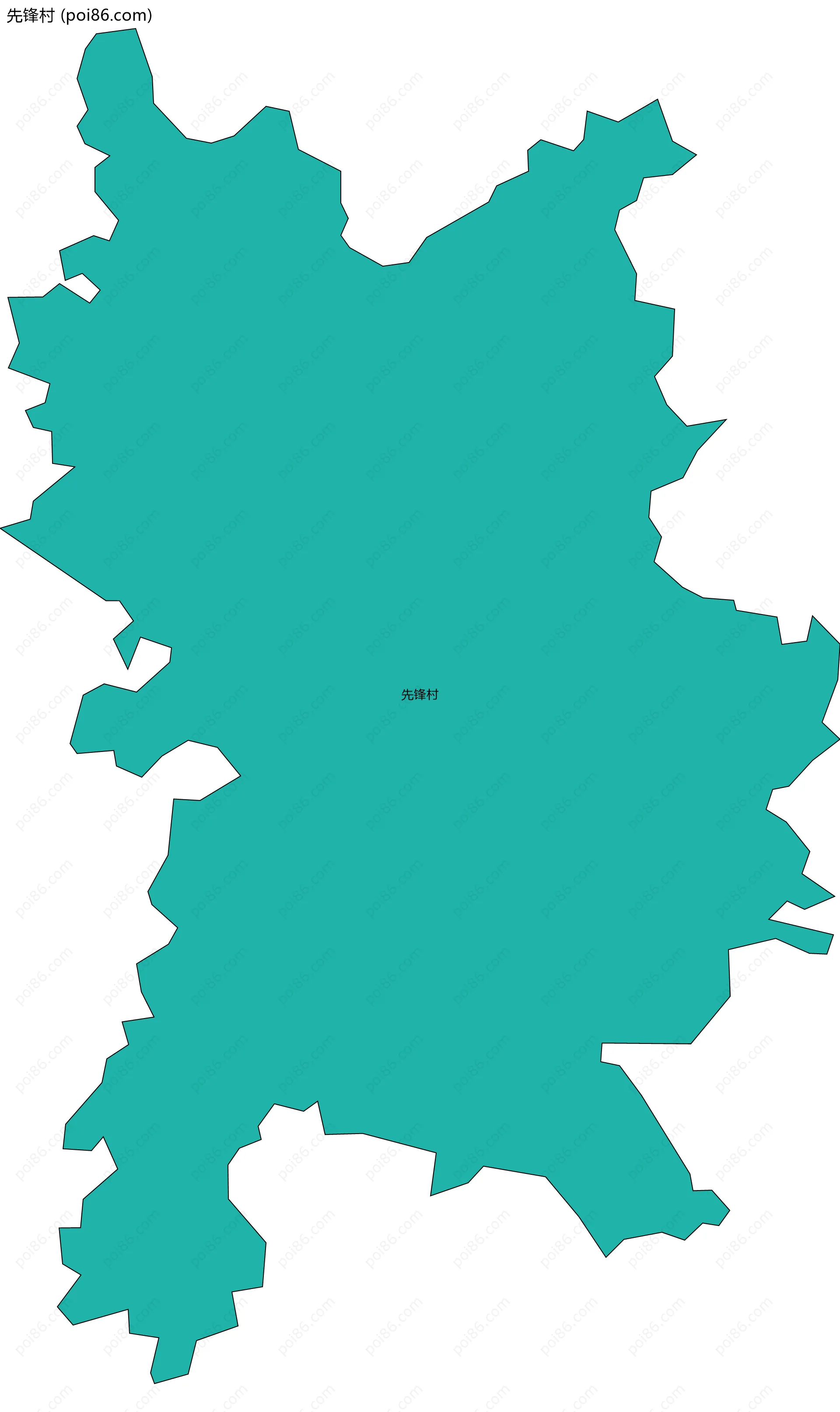 先锋村边界地图