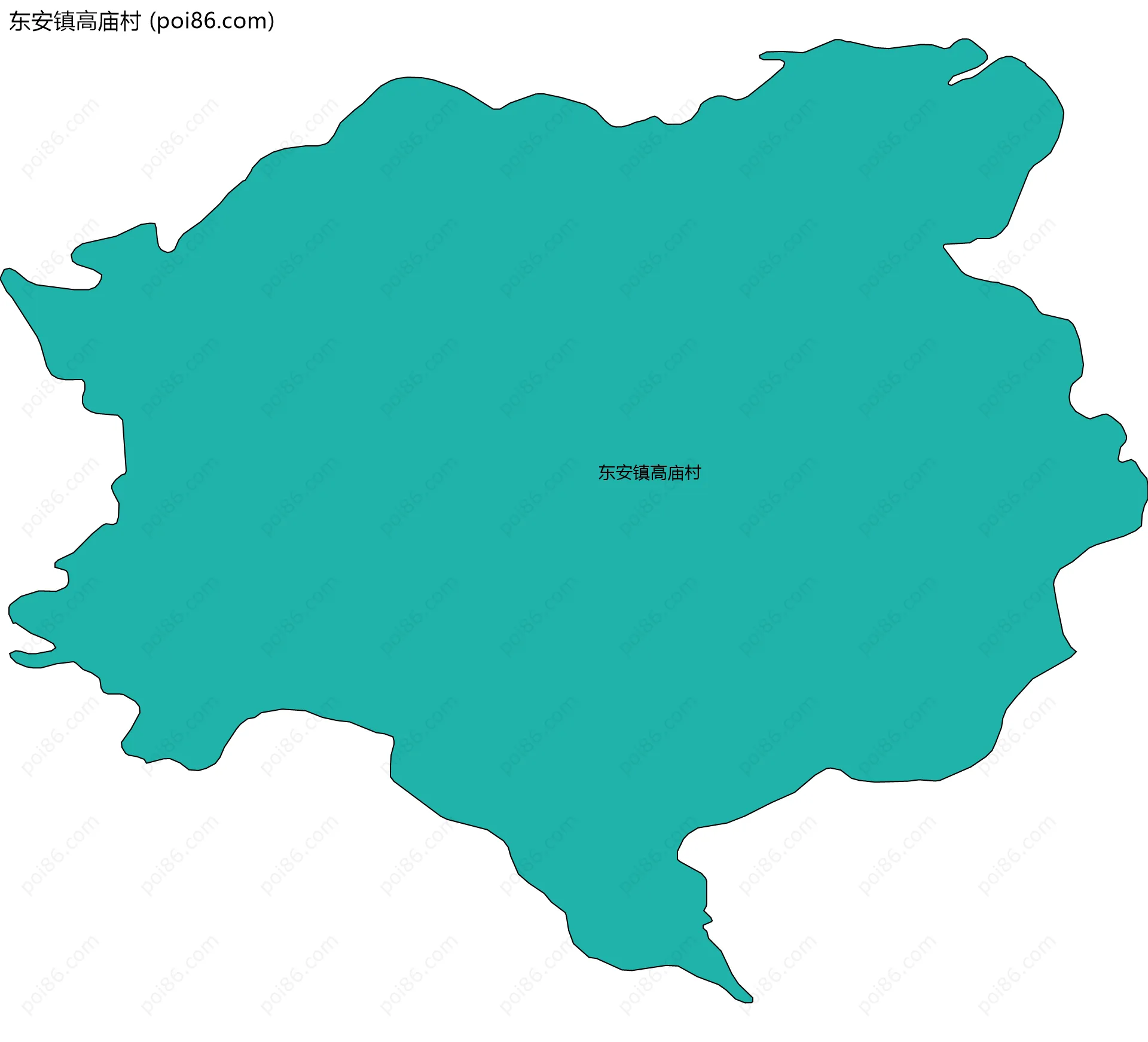 东安镇高庙村边界地图
