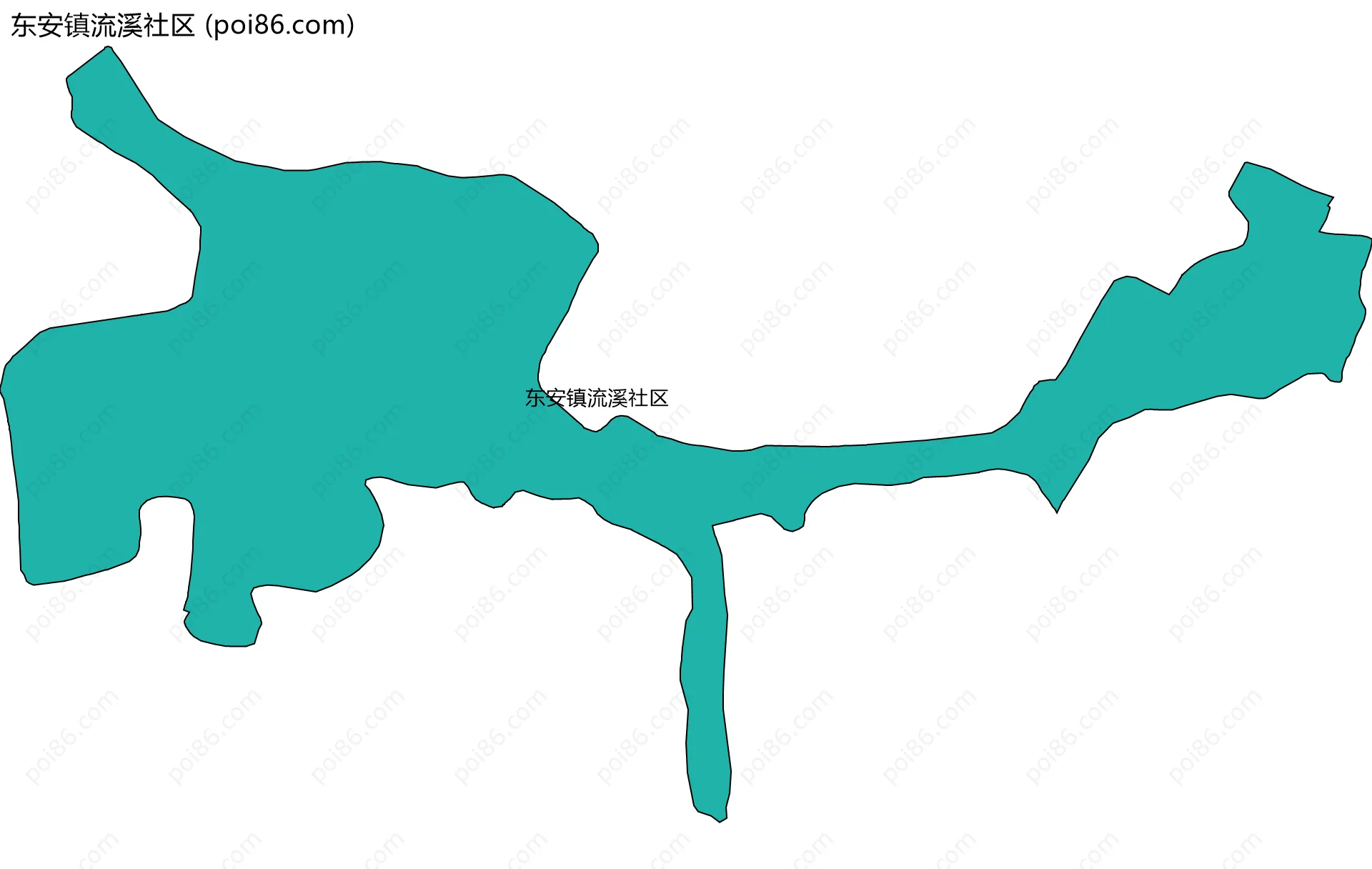 东安镇流溪社区边界地图