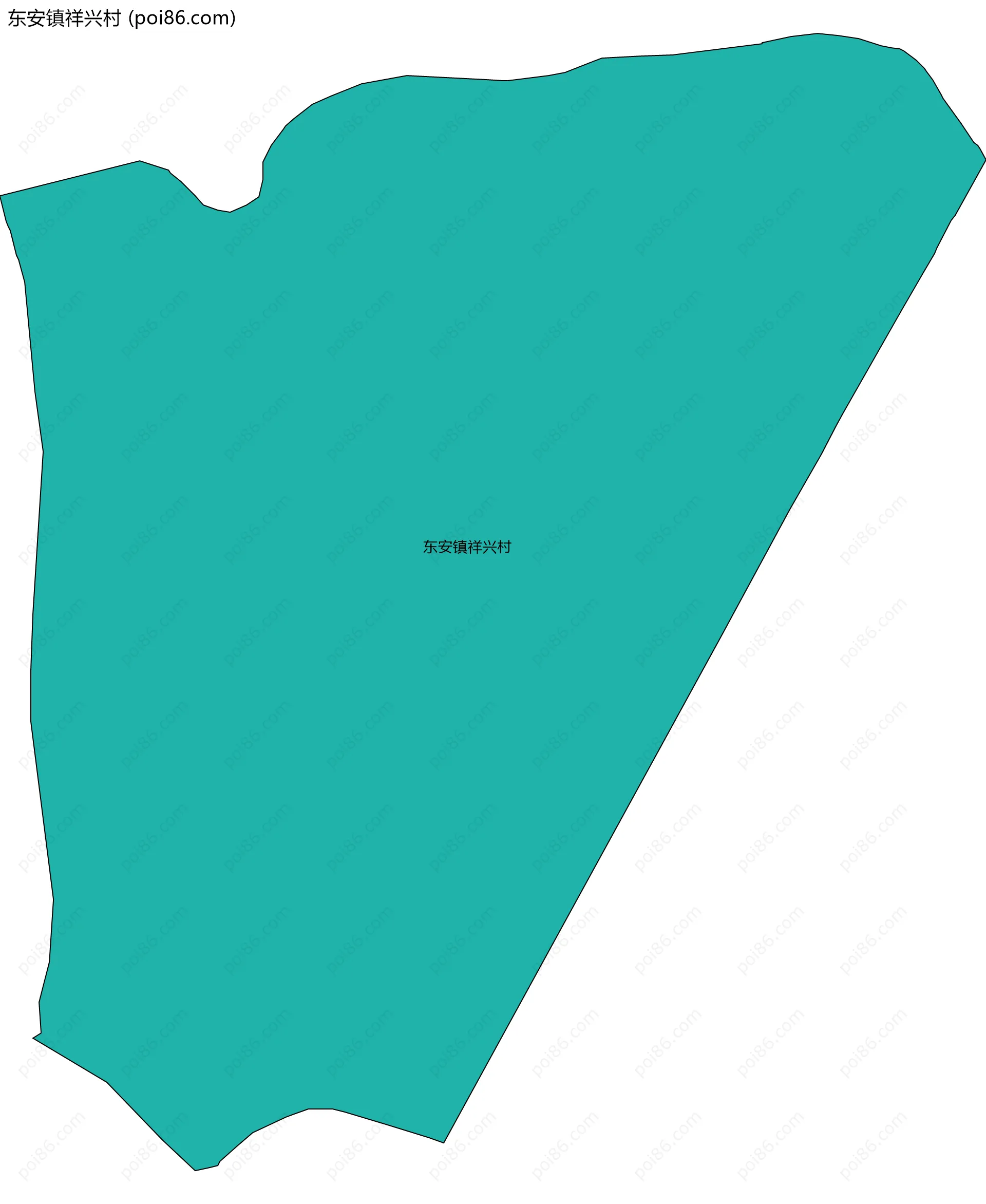 东安镇祥兴村边界地图