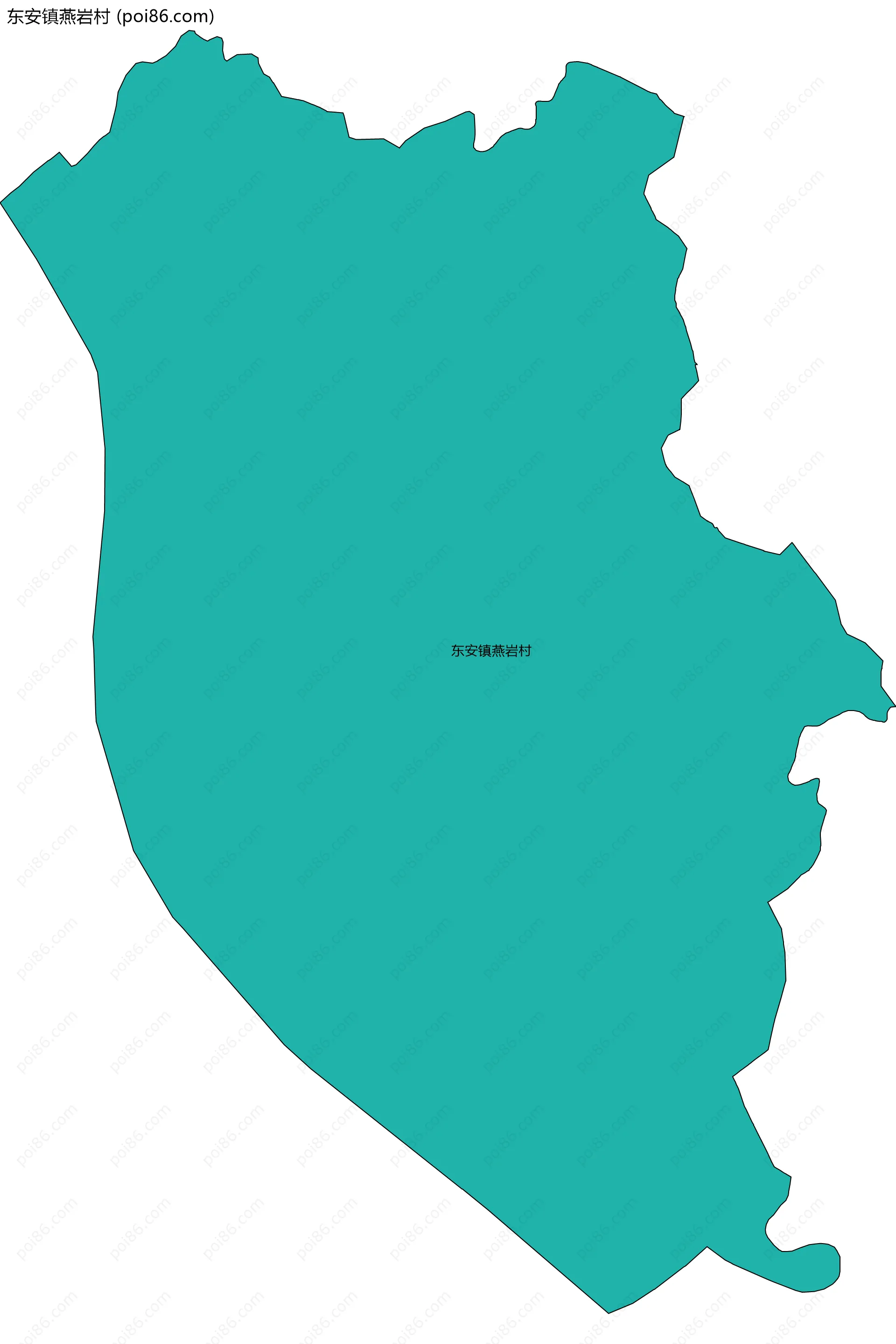 东安镇燕岩村边界地图