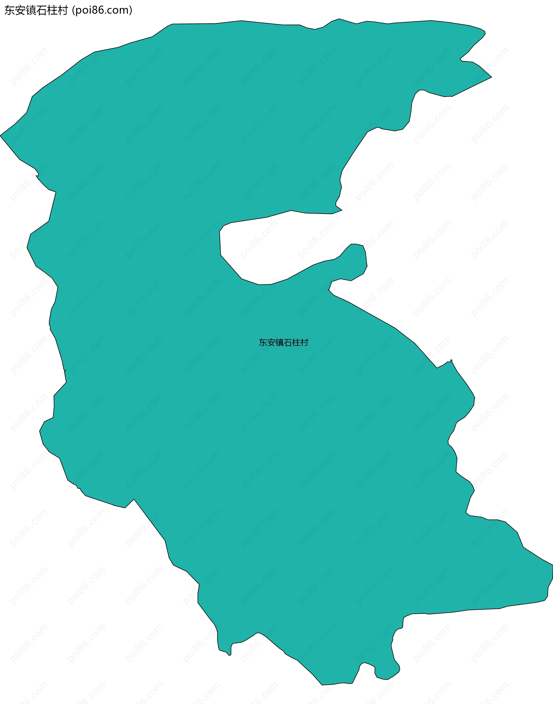 东安镇石柱村边界地图