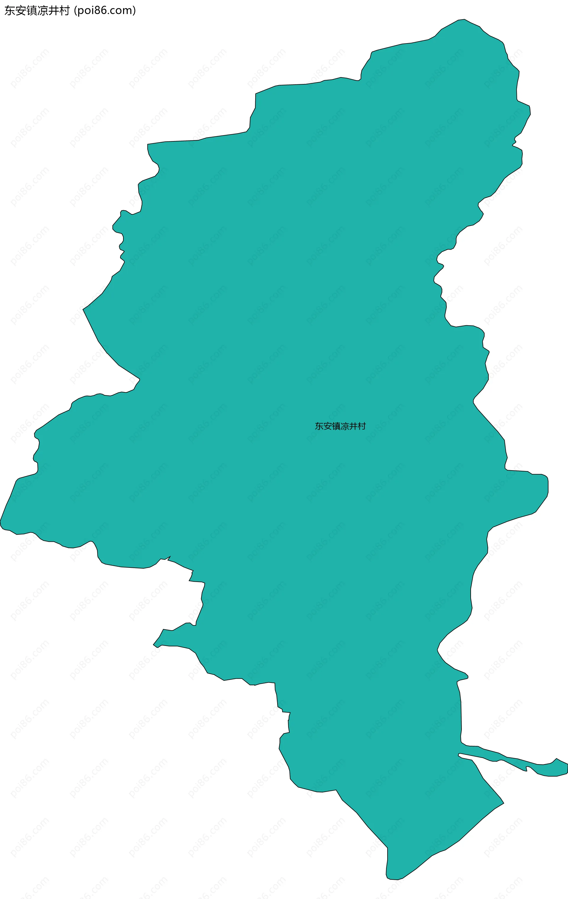 东安镇凉井村边界地图