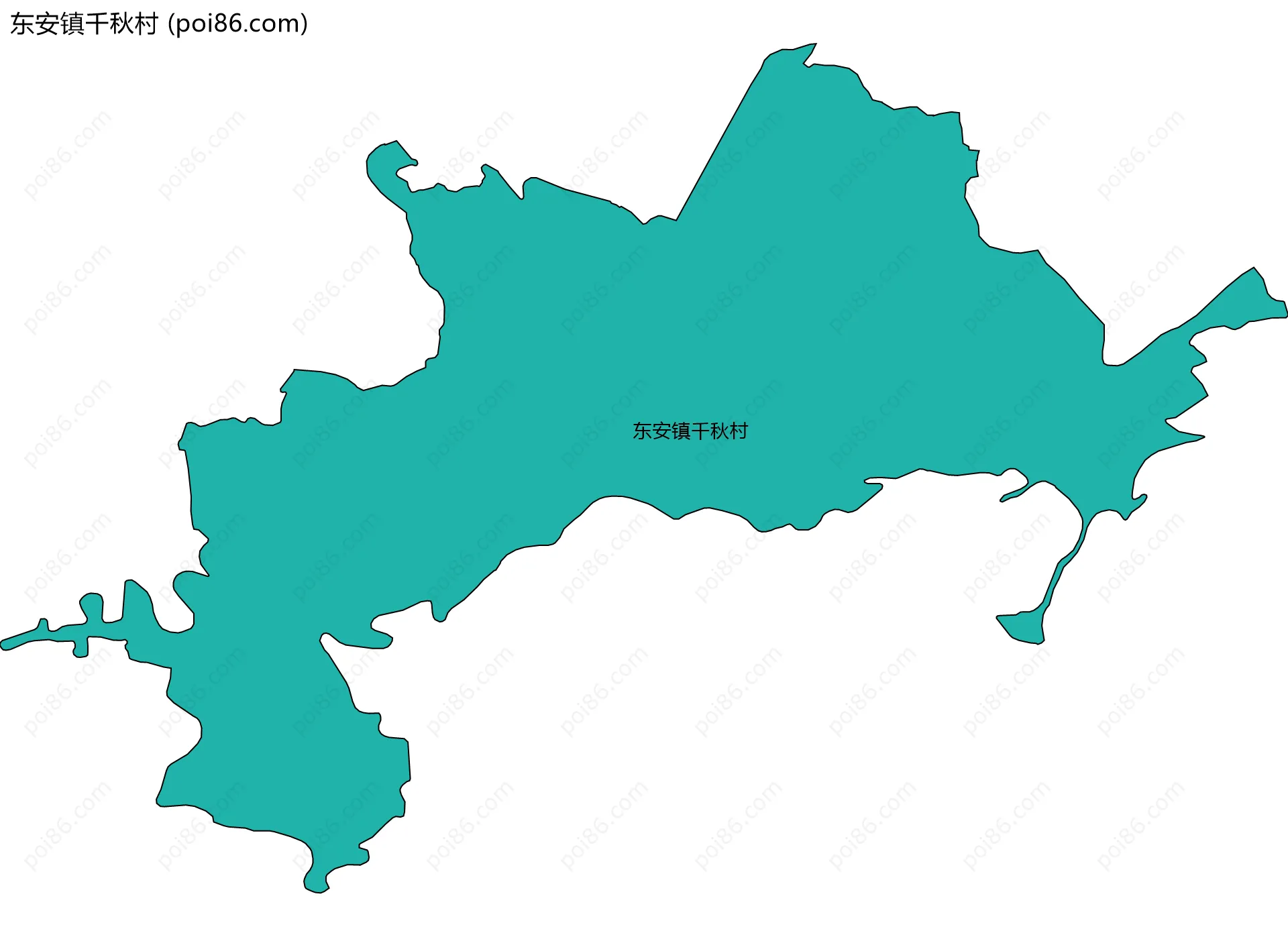 东安镇千秋村边界地图