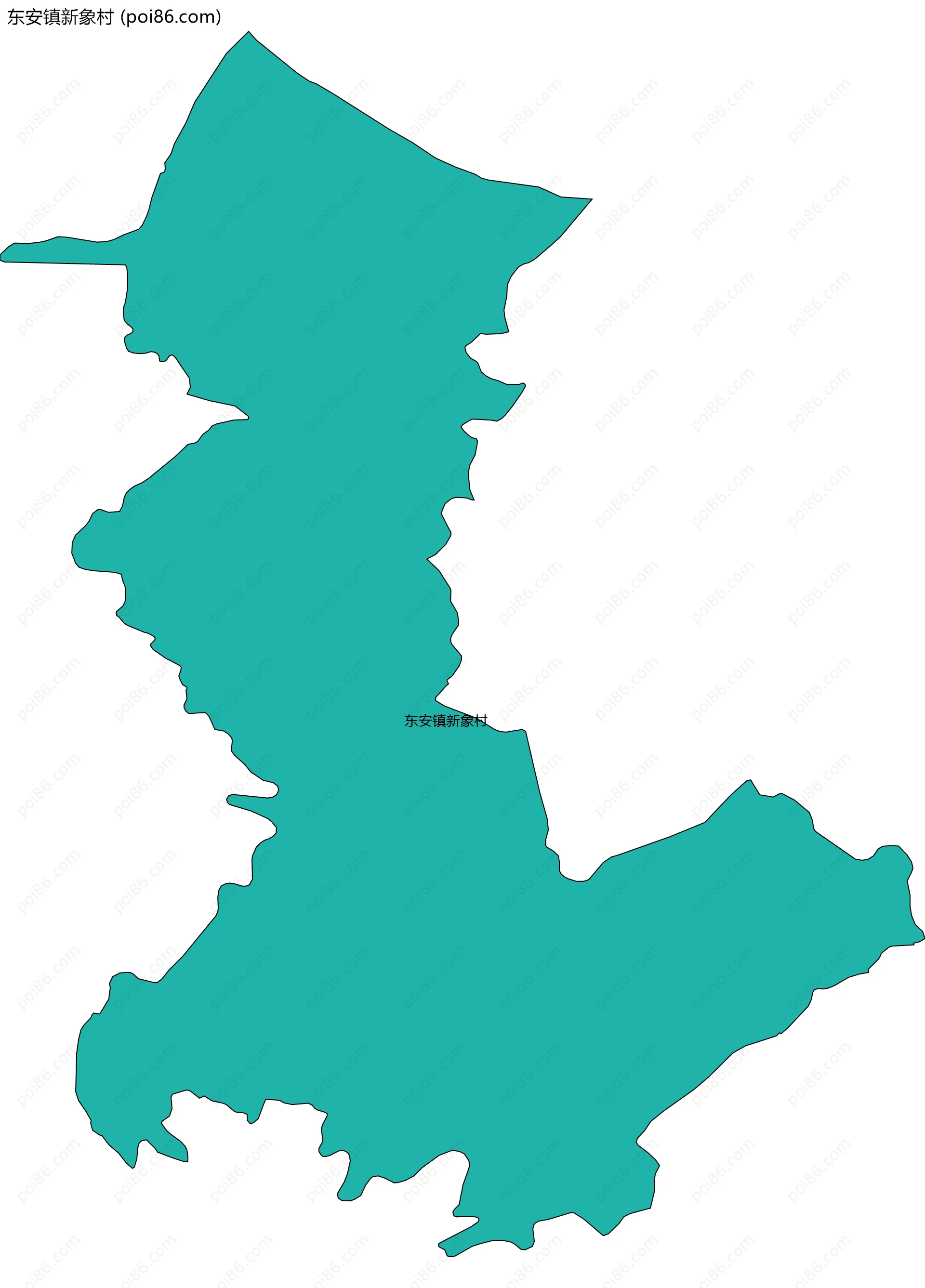 东安镇新象村边界地图