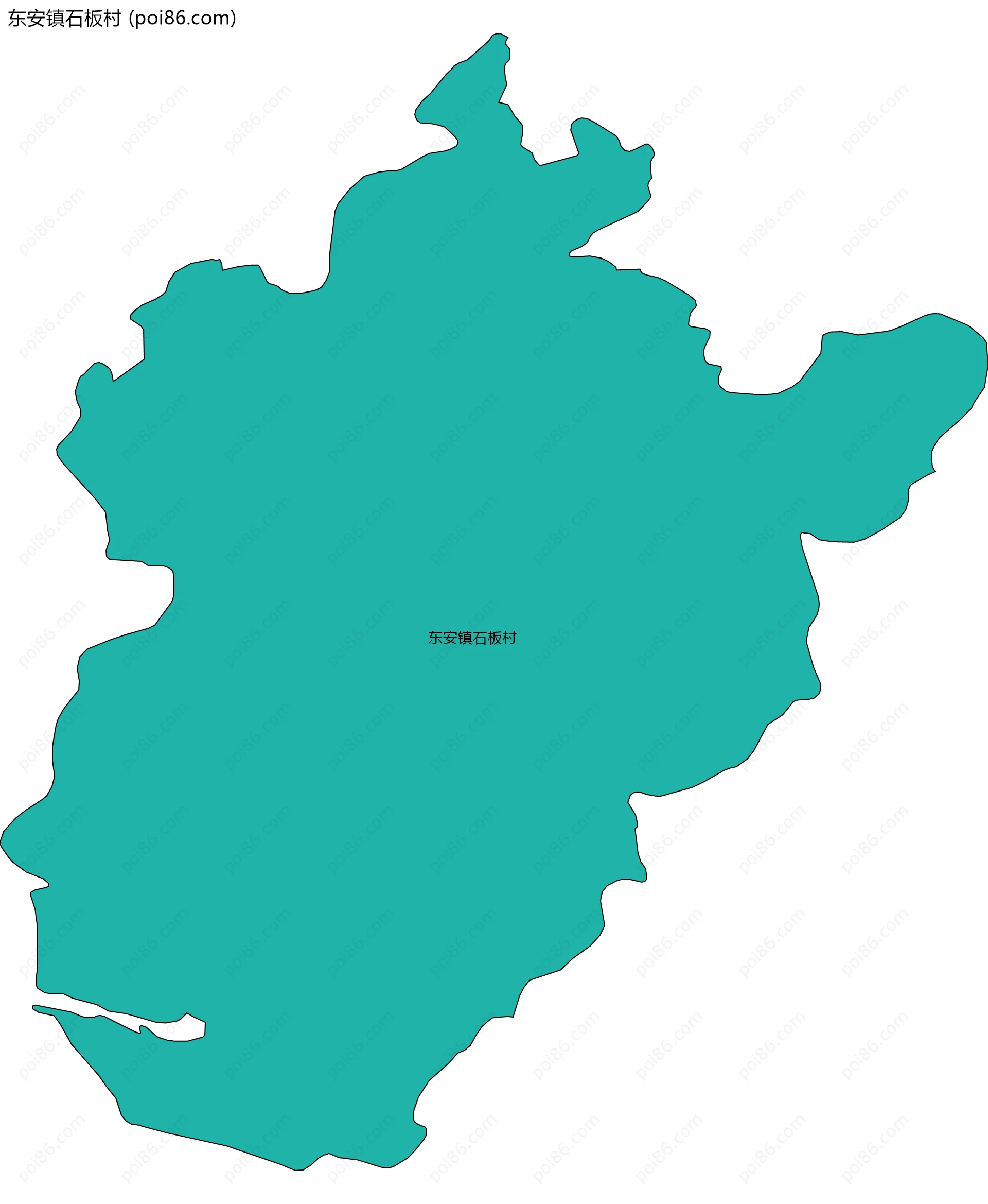 东安镇石板村边界地图