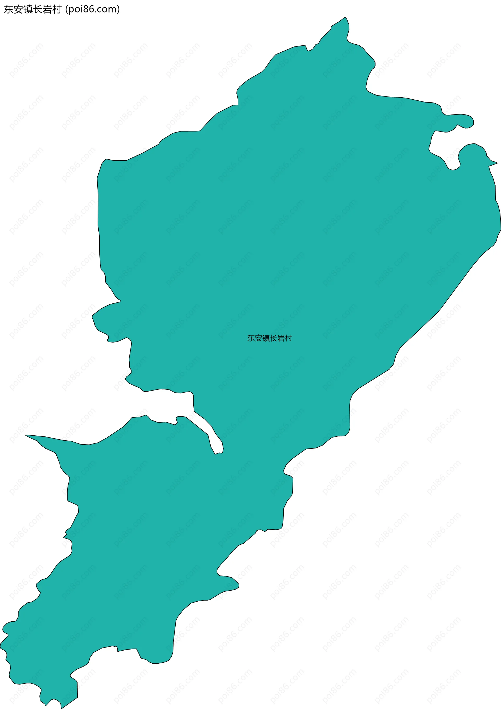 东安镇长岩村边界地图