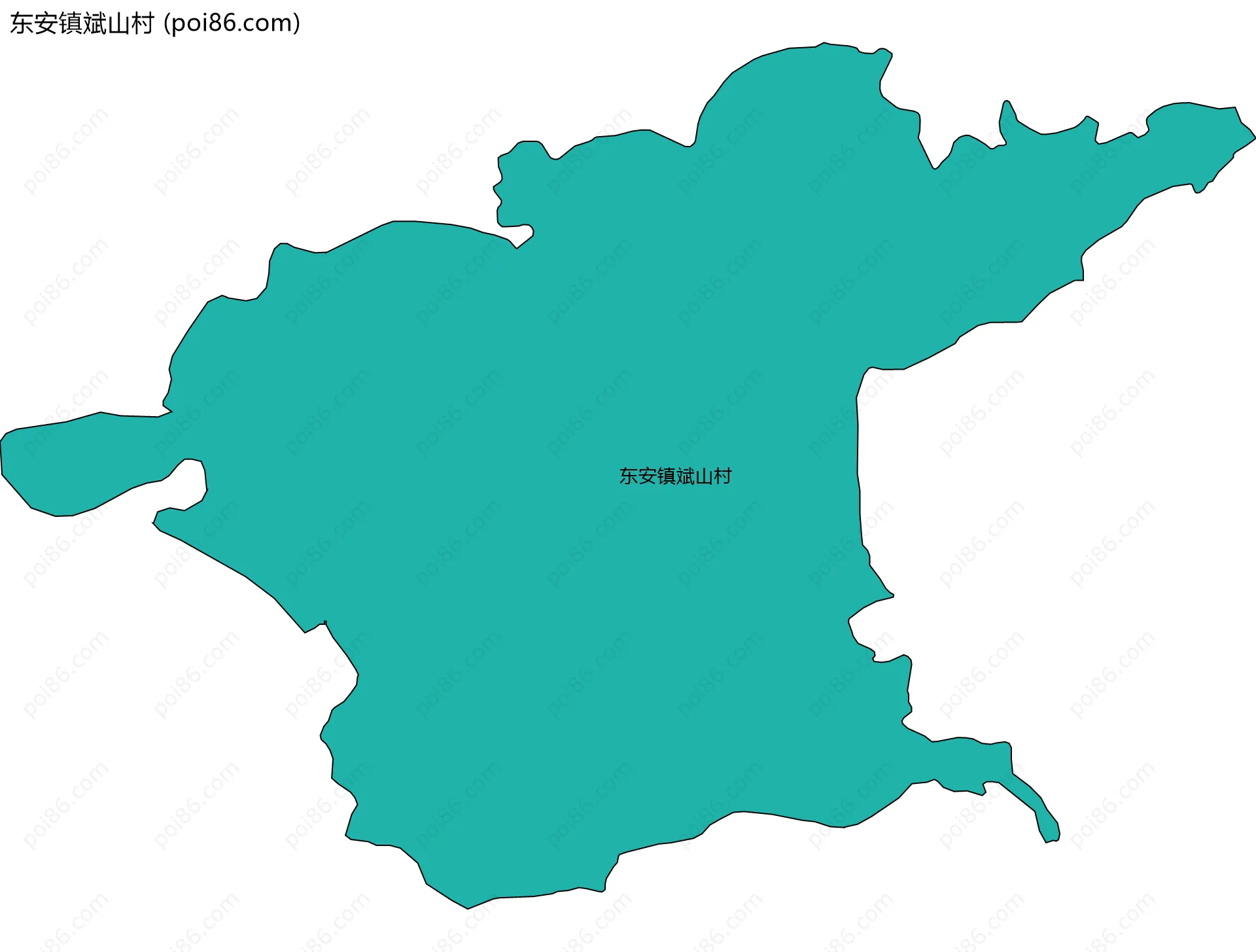 东安镇斌山村边界地图