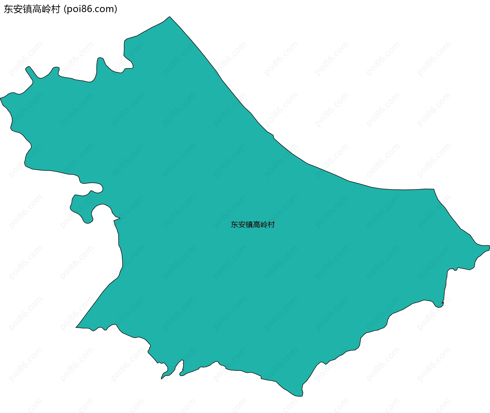 东安镇高岭村边界地图