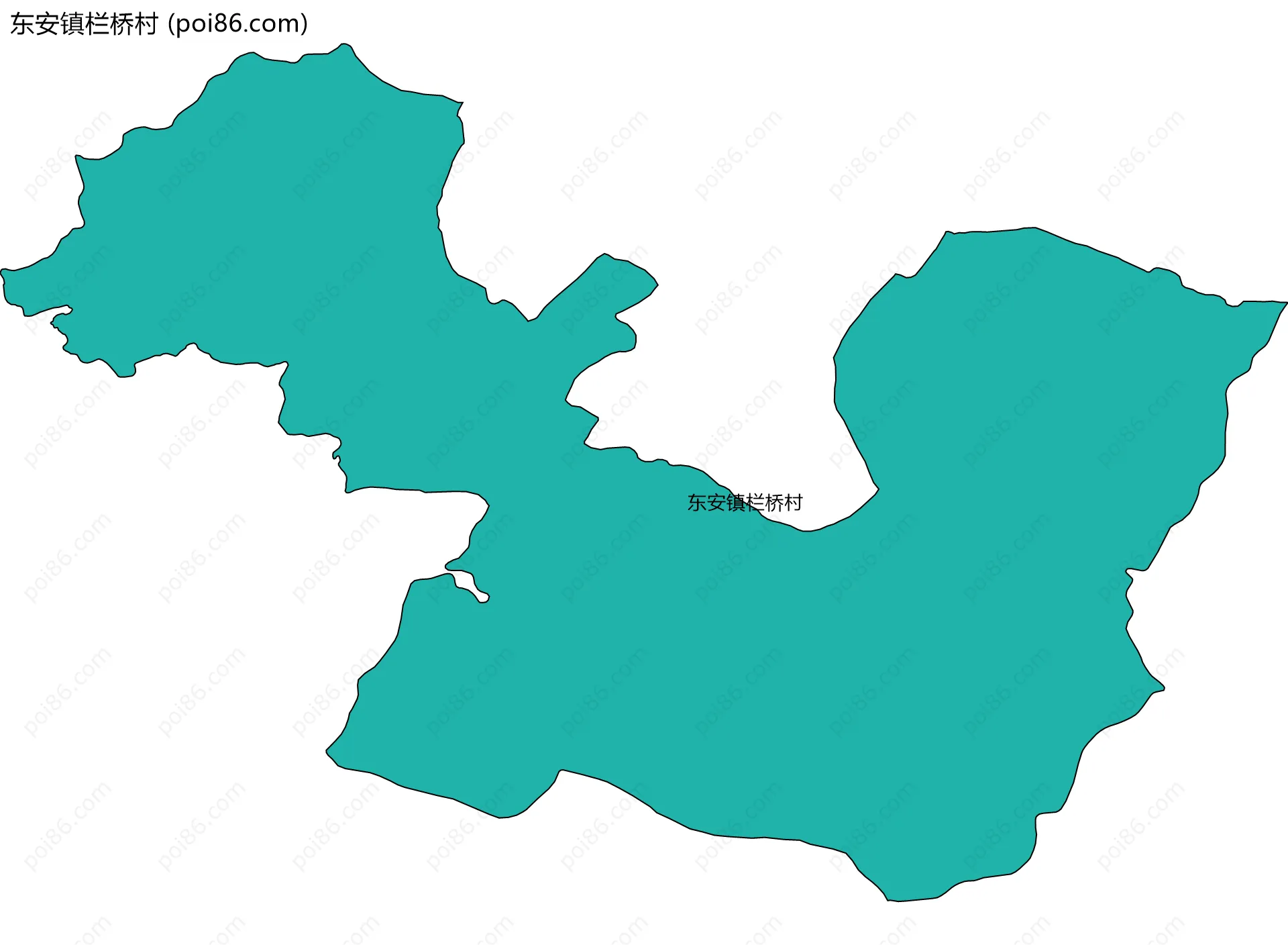 东安镇栏桥村边界地图