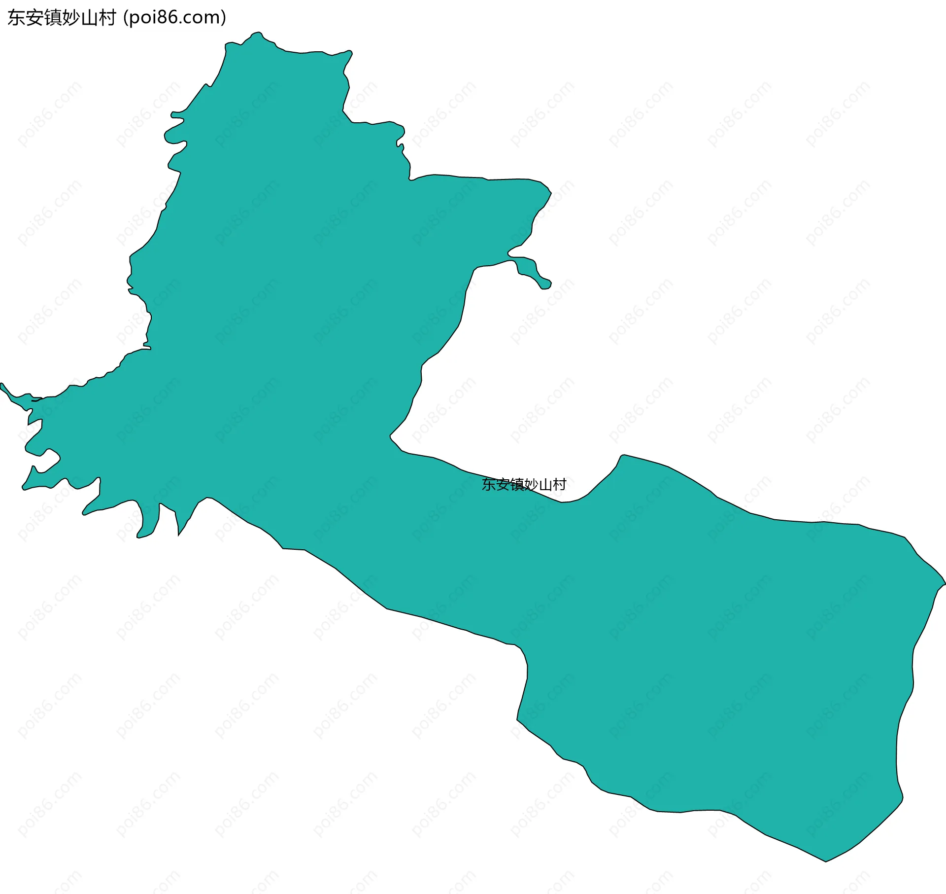 东安镇妙山村边界地图