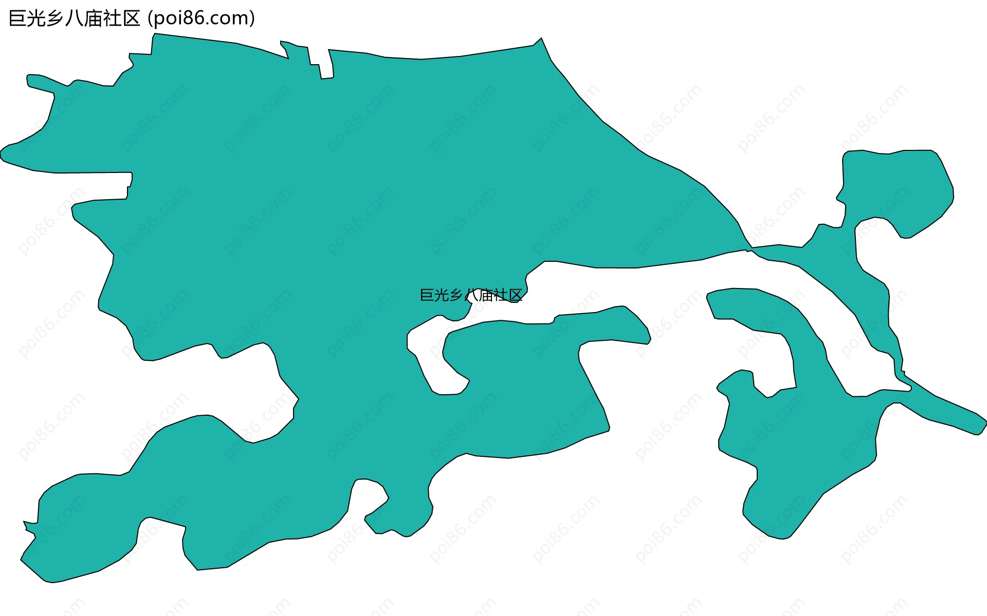 巨光乡八庙社区边界地图