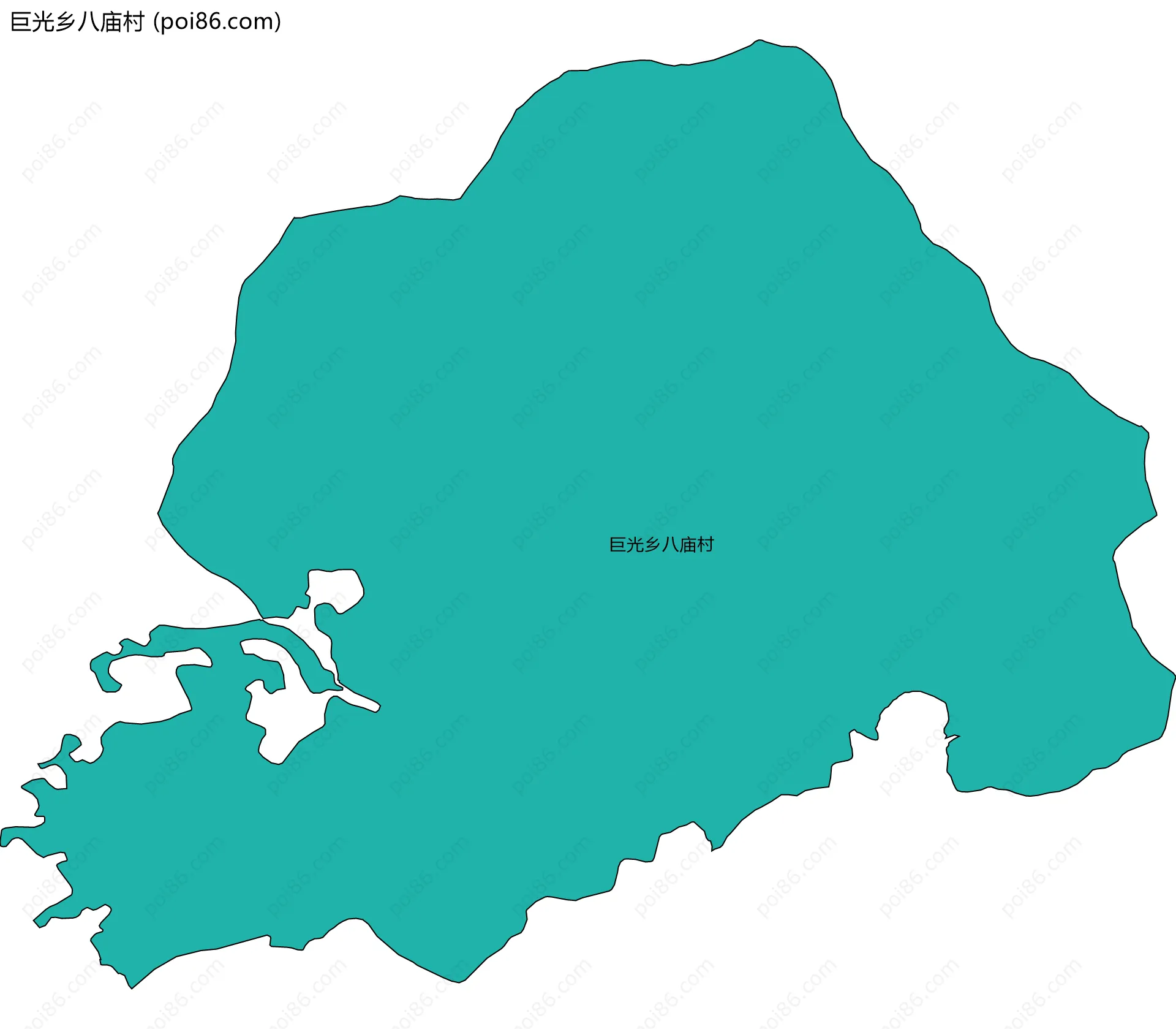 巨光乡八庙村边界地图